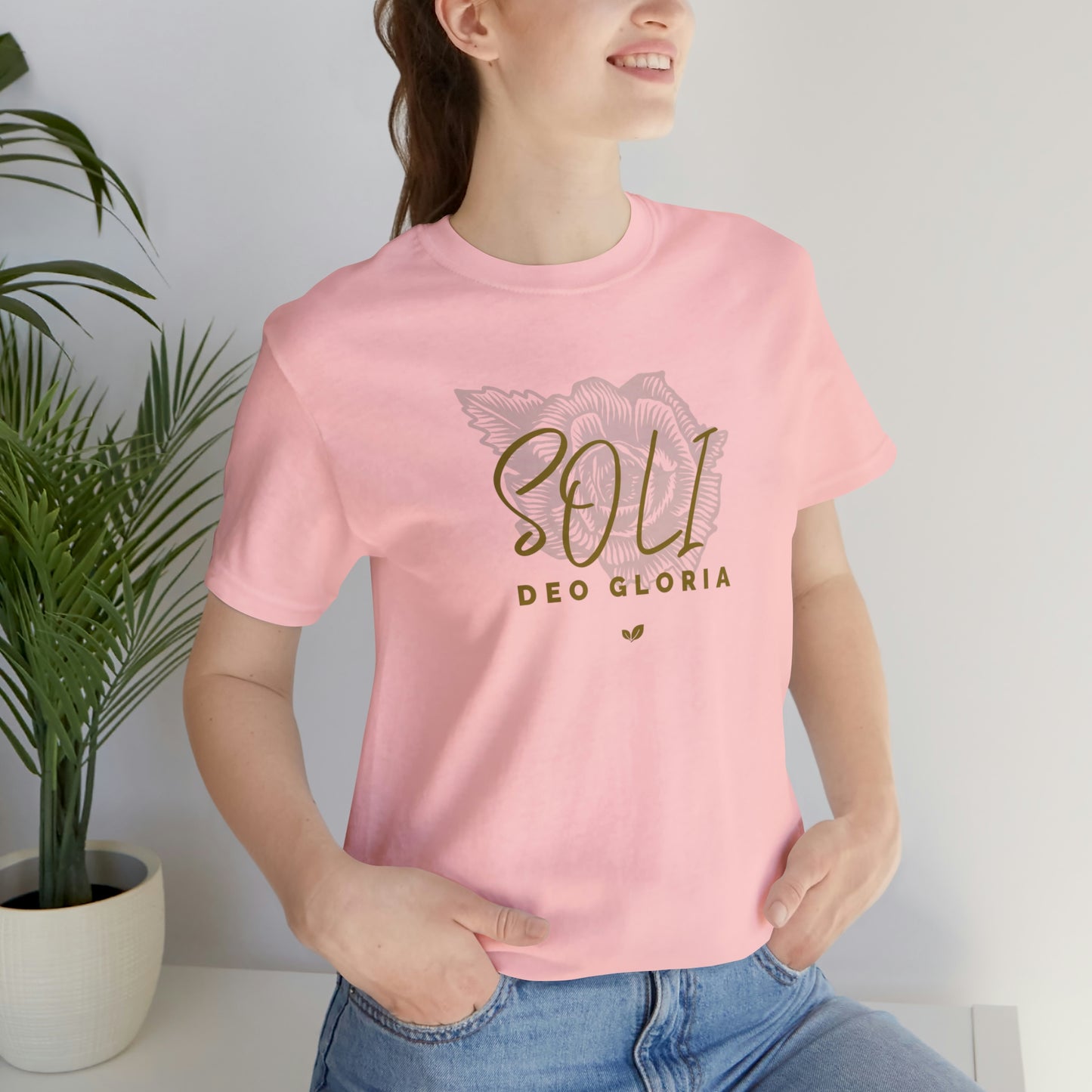 Soli Deo Gloria Rose Unisex Jersey Short Sleeve Tee