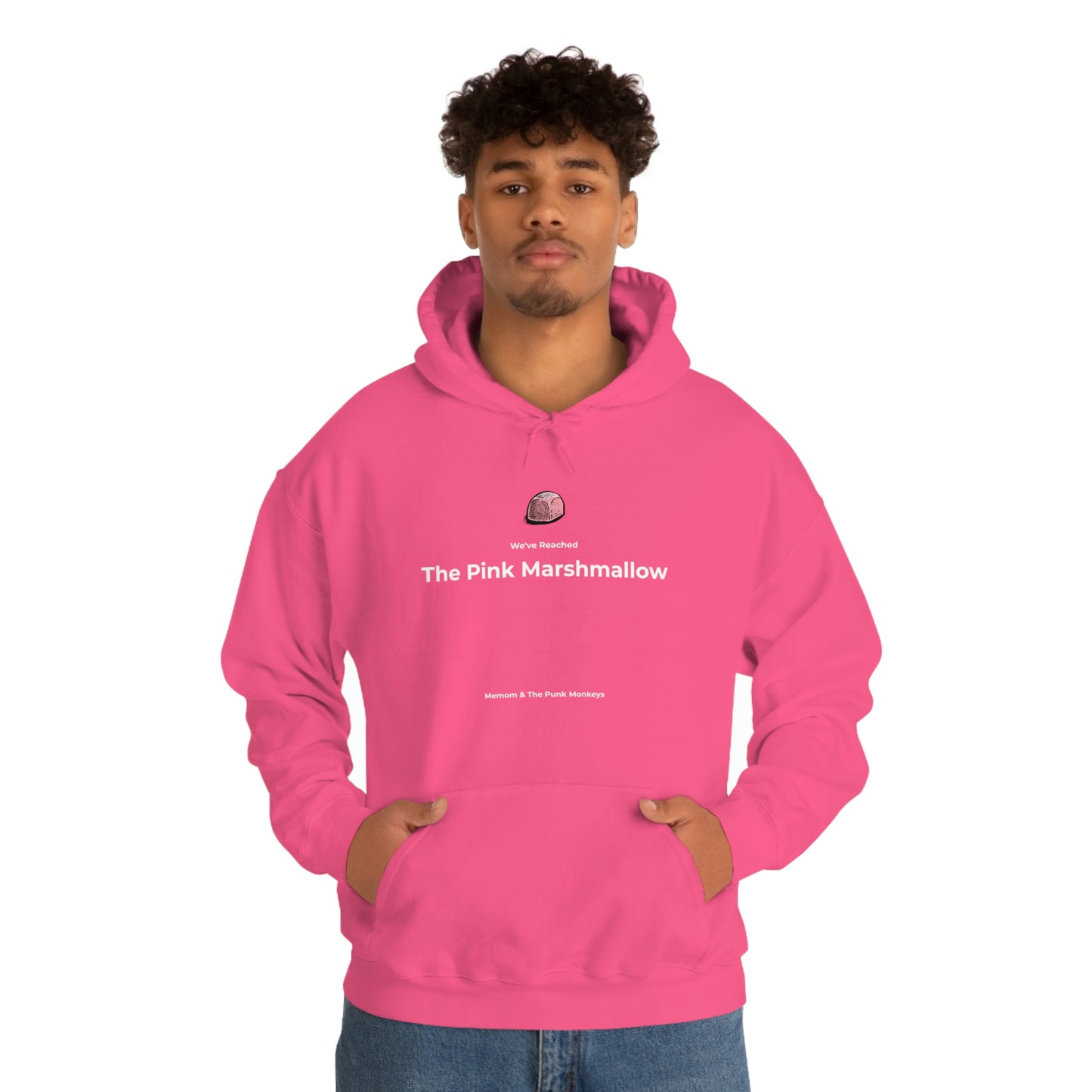 We've Reached the Pink Marshmallow Unisex Heavy Blend™ Hooded Sweatshirt