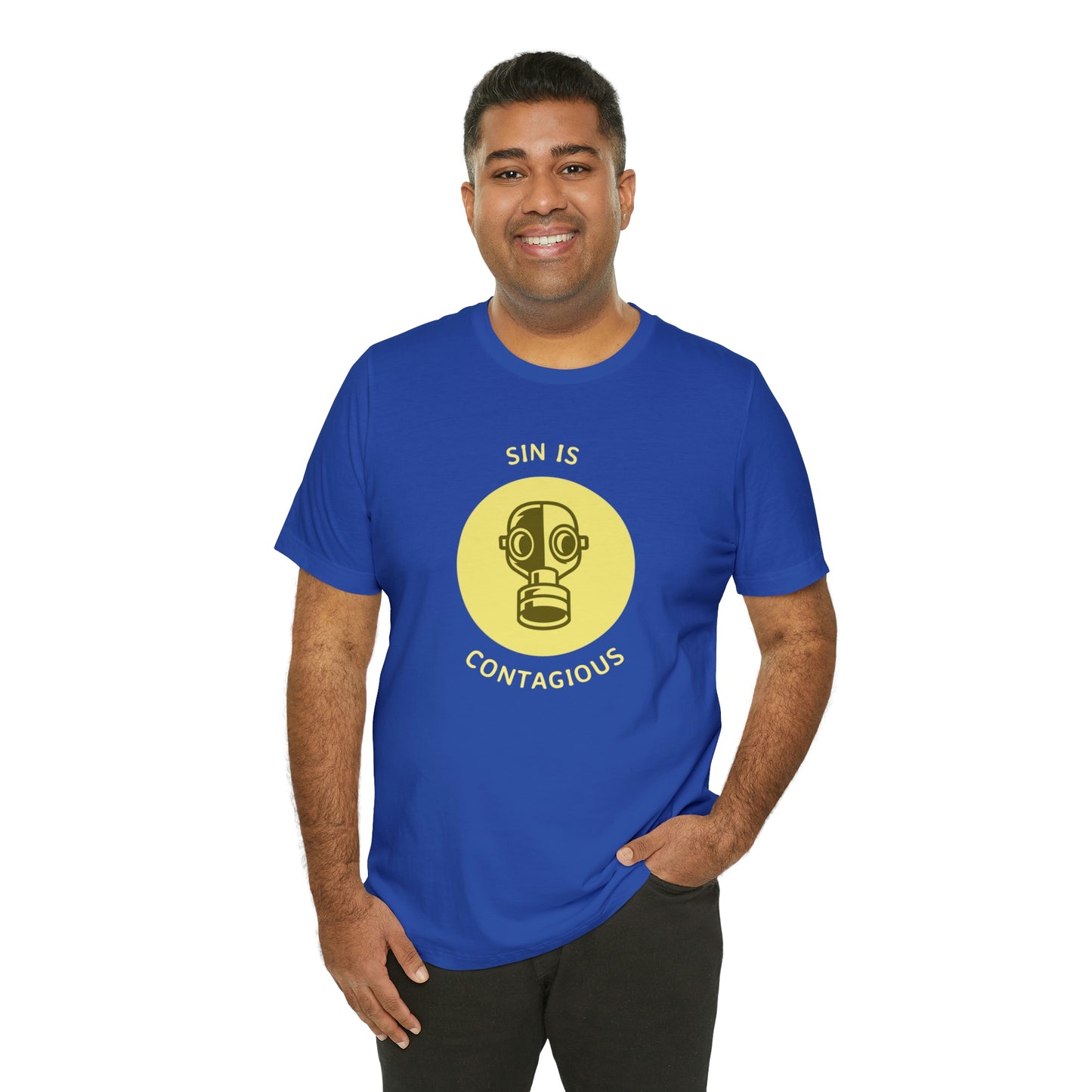 Sin is Contagious Unisex Jersey Short Sleeve Tee