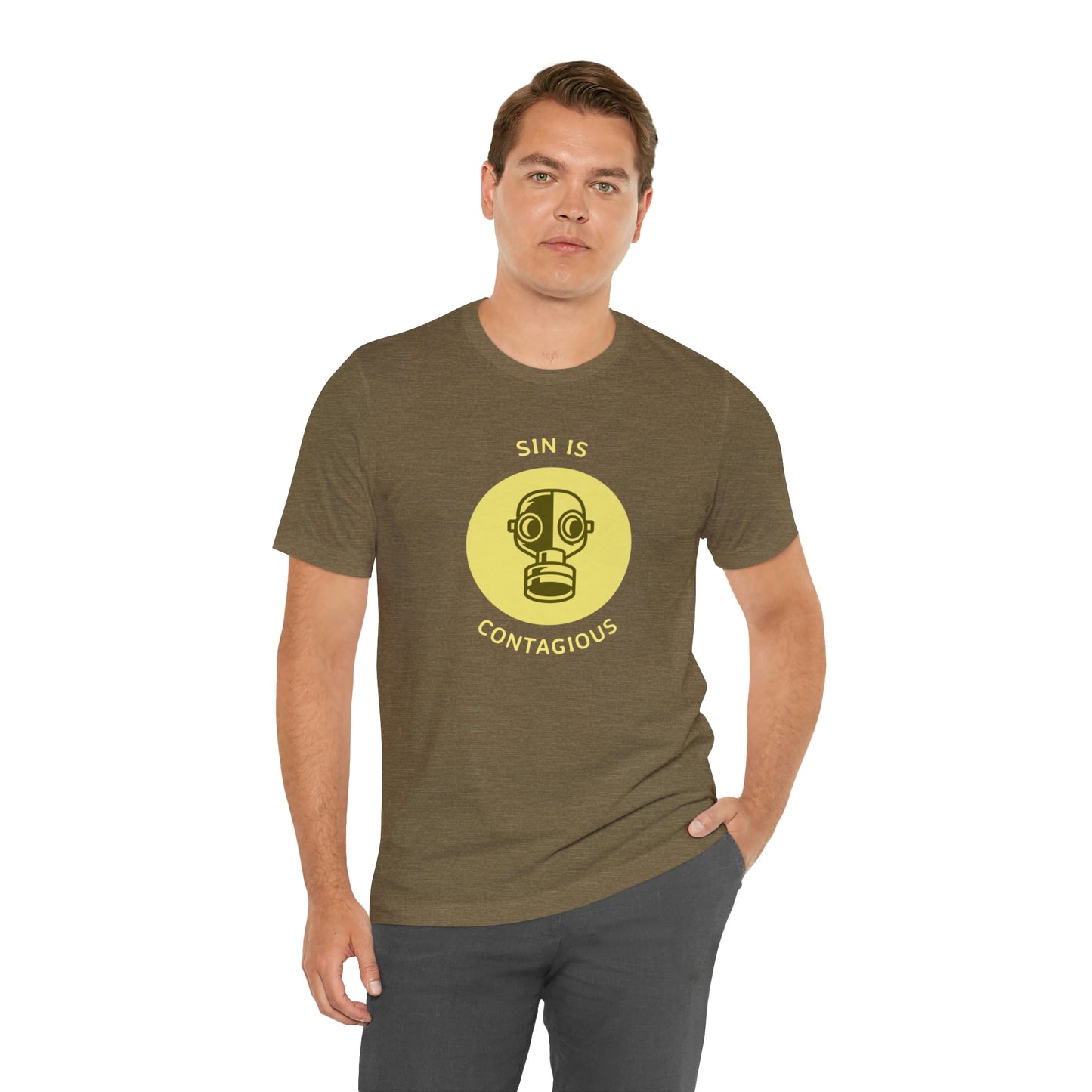 Sin is Contagious Unisex Jersey Short Sleeve Tee