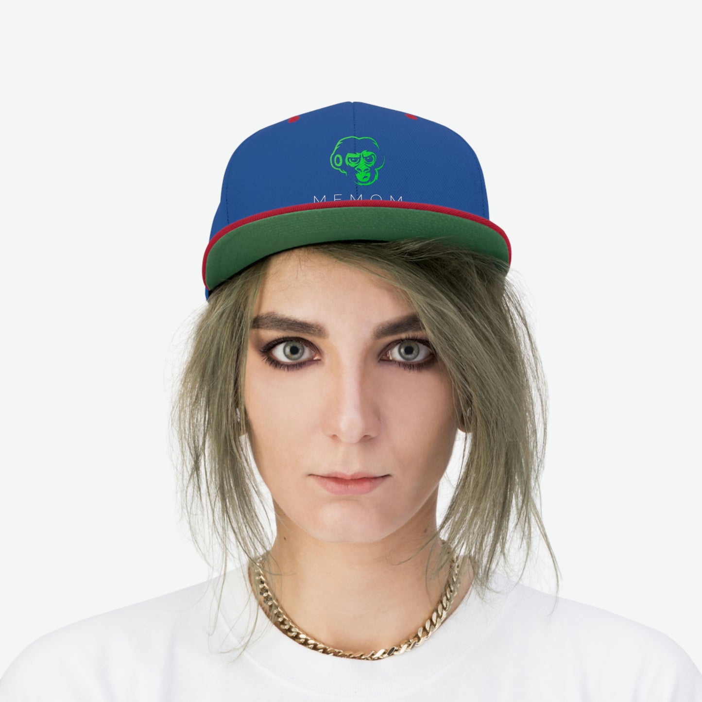 Memom & The Punk Monkeys Unisex Flat Bill Hat