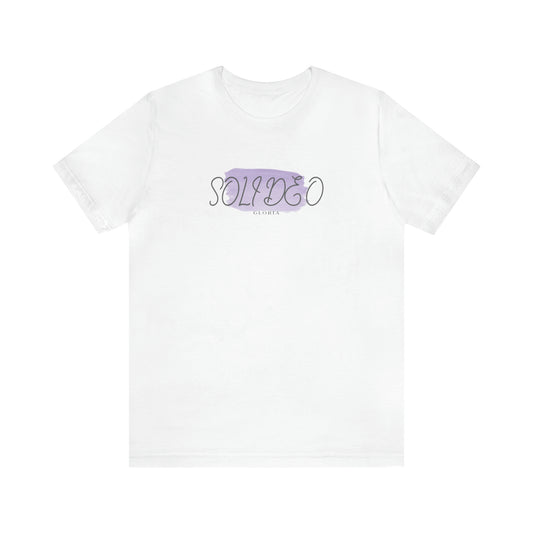 Soli Deo Gloria Purple Paintbrush Unisex Jersey Short Sleeve Tee