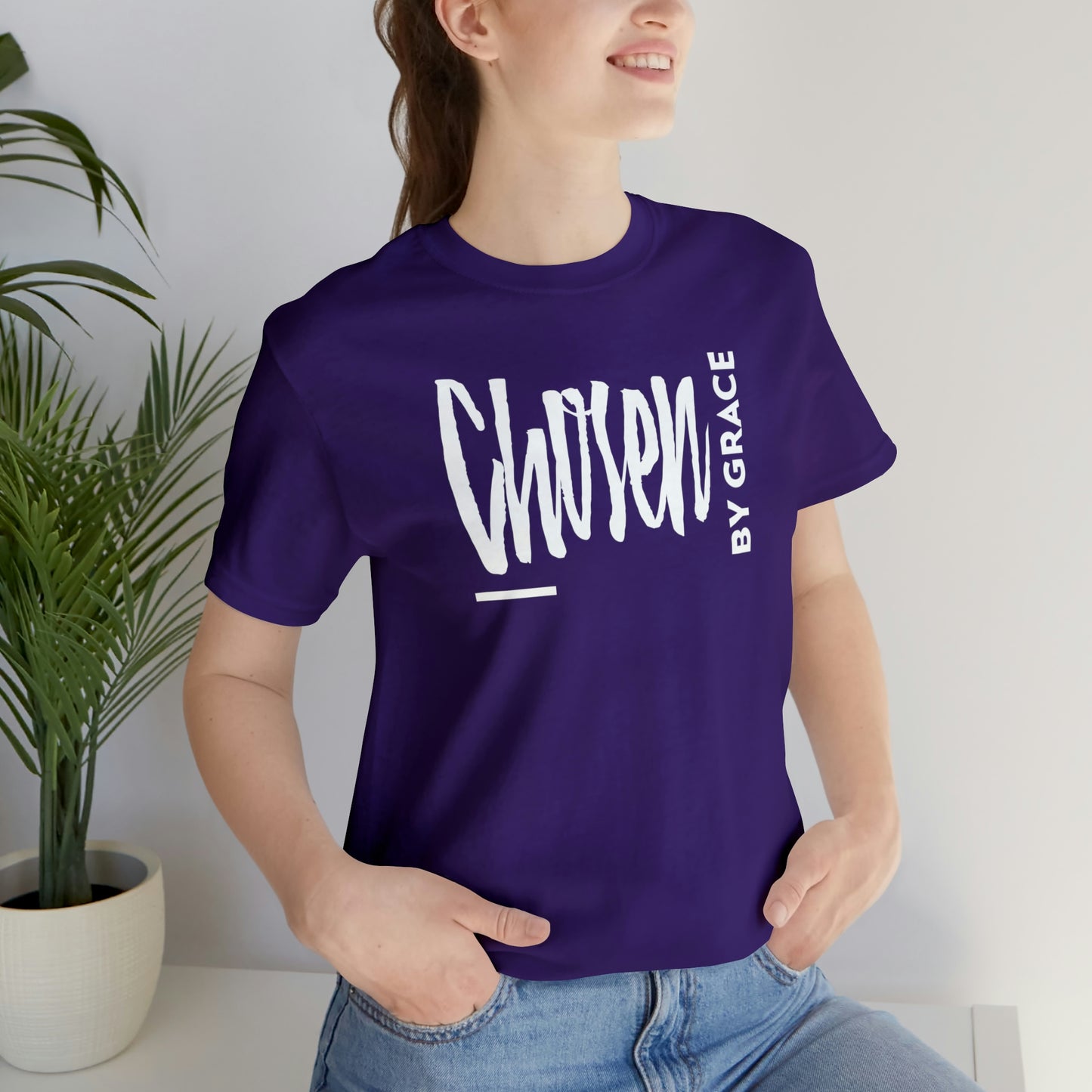 Chosen By Grace Sideways Unisex Jersey Short Sleeve Tee
