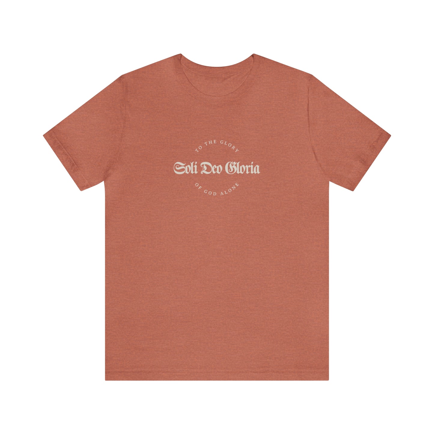 Soli Deo Gloria Gothic Circle Unisex Jersey Short Sleeve Tee