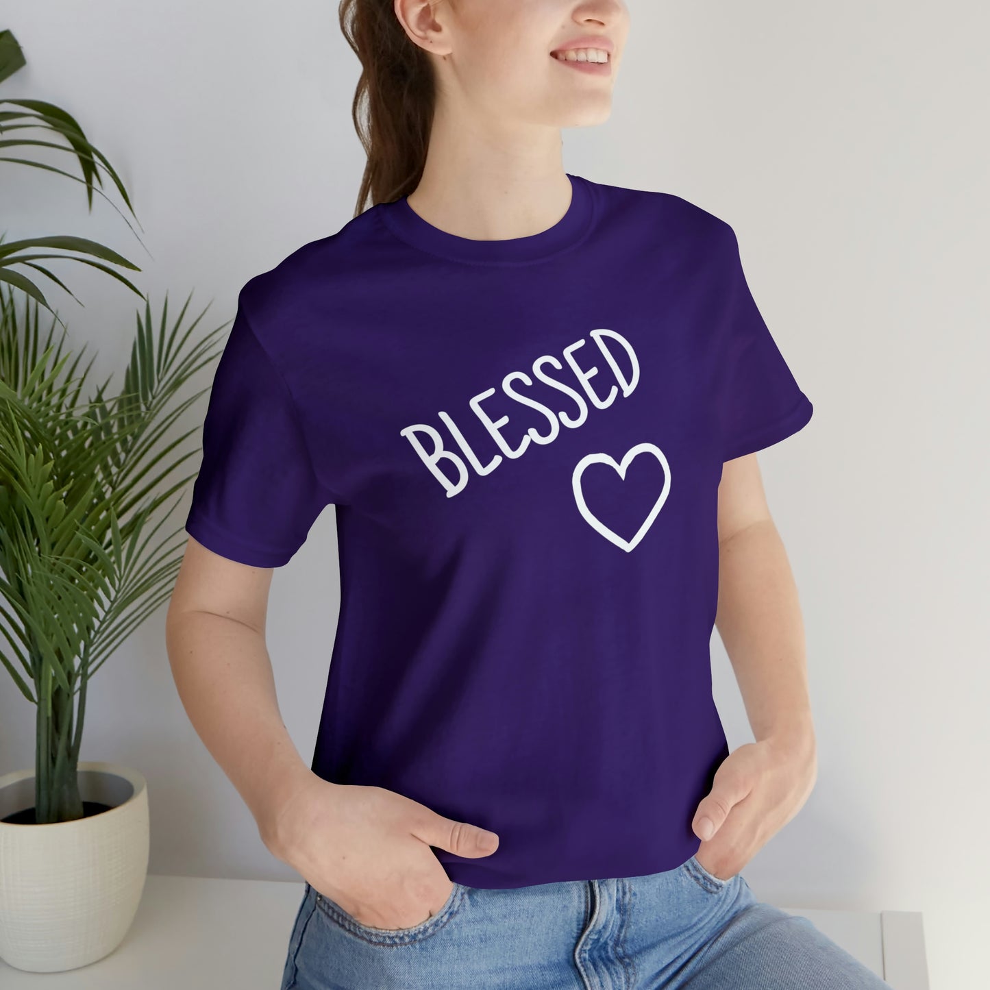 Blessed Heart Unisex Jersey Short Sleeve Tee