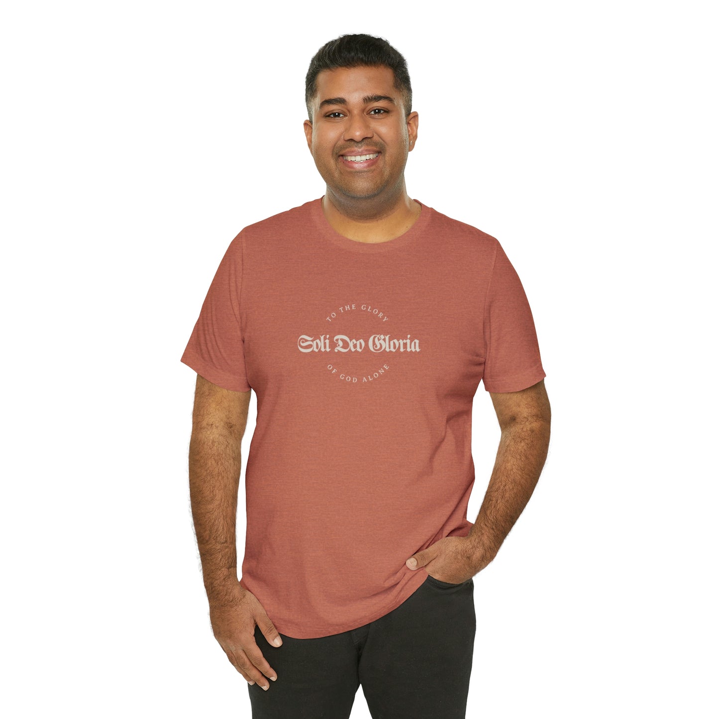 Soli Deo Gloria Gothic Circle Unisex Jersey Short Sleeve Tee