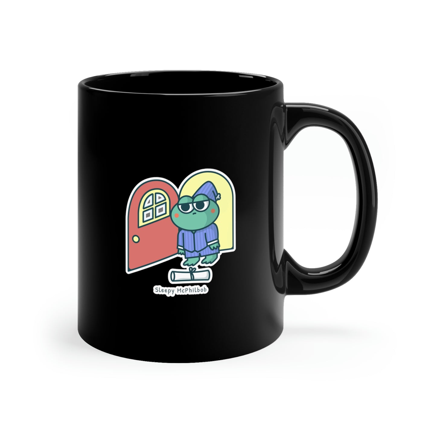 Sleepy McPhilbob 11oz Black Mug
