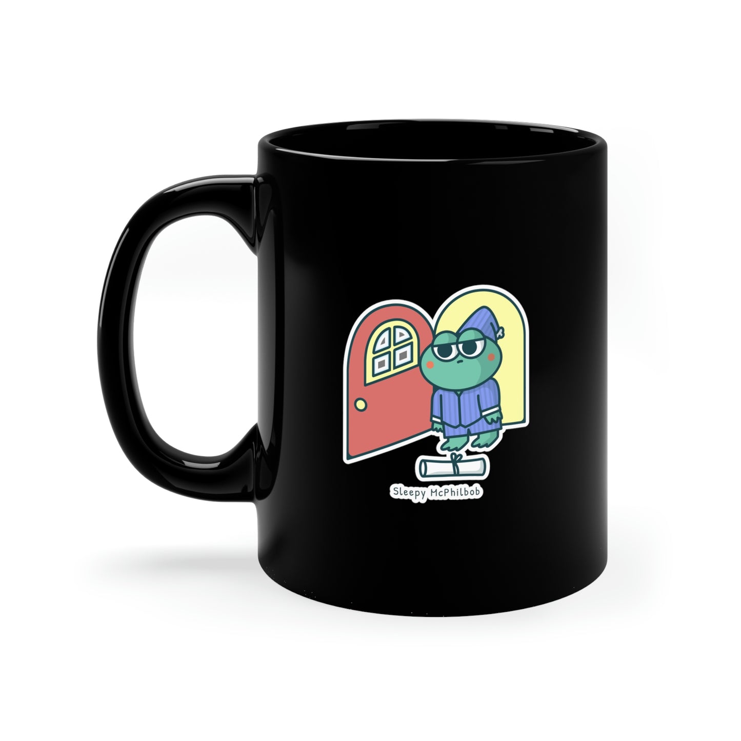 Sleepy McPhilbob 11oz Black Mug