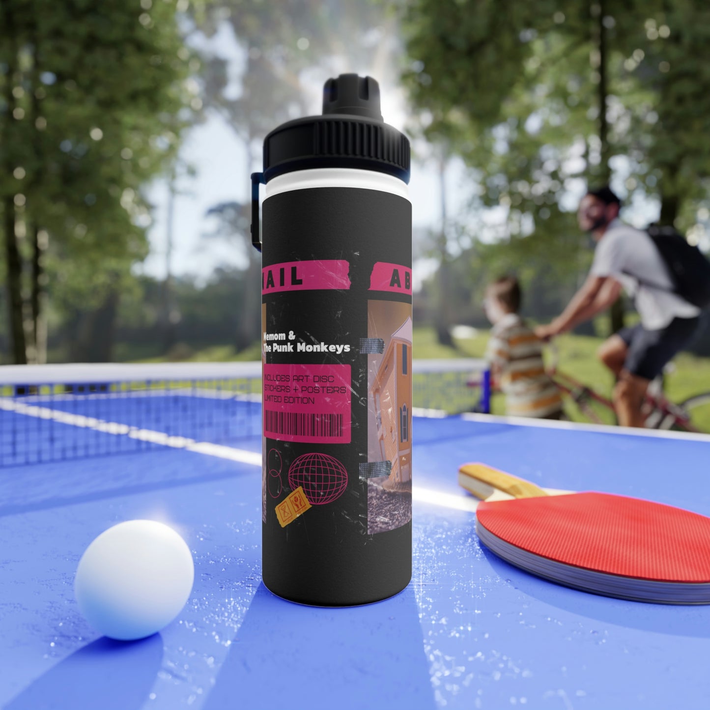 Abisnail Stainless Steel Water Bottle, Sports Lid