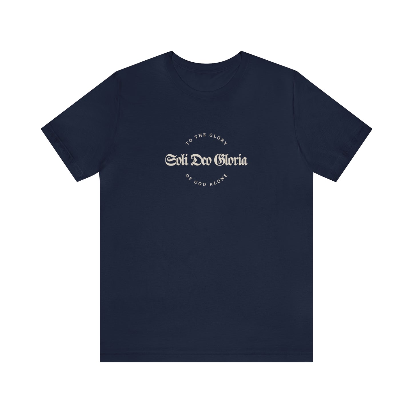Soli Deo Gloria Gothic Circle Unisex Jersey Short Sleeve Tee