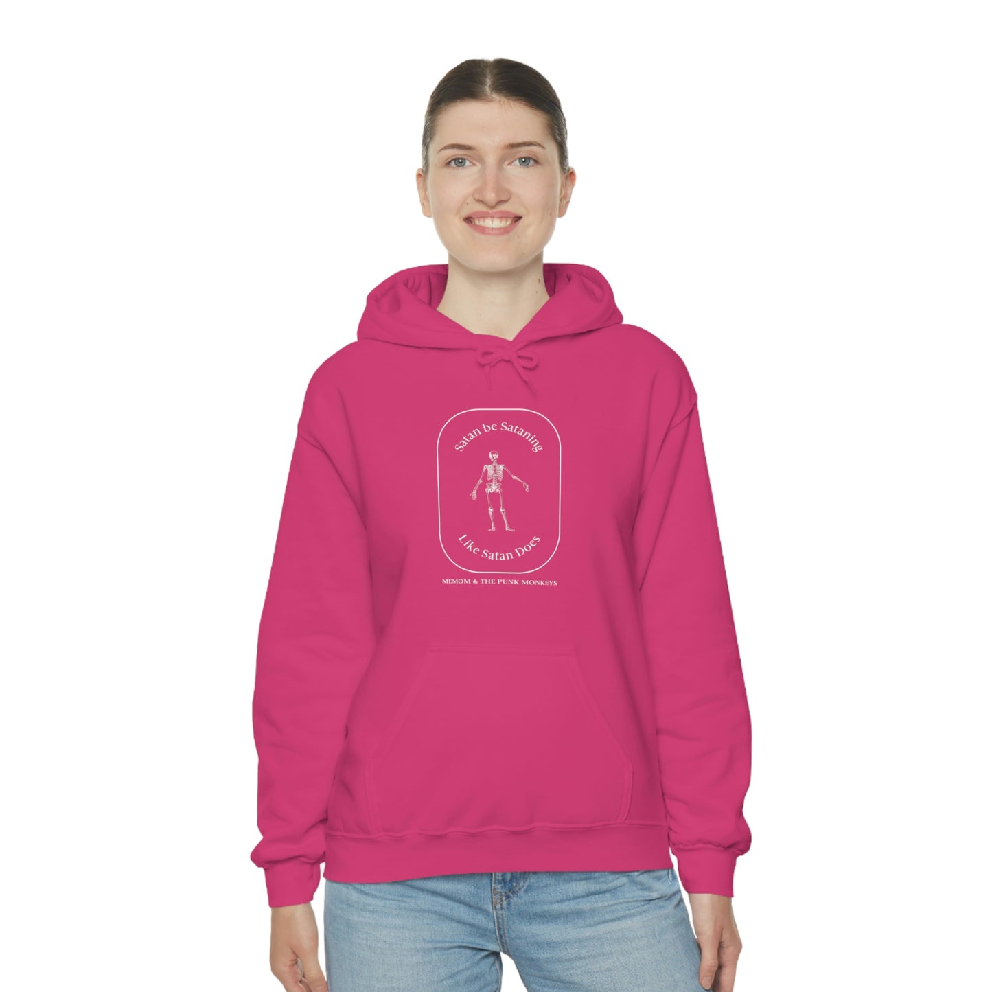 Satan Be Sataning Like Satan Does Unisex Heavy Blend™ Hooded Sweatshirt