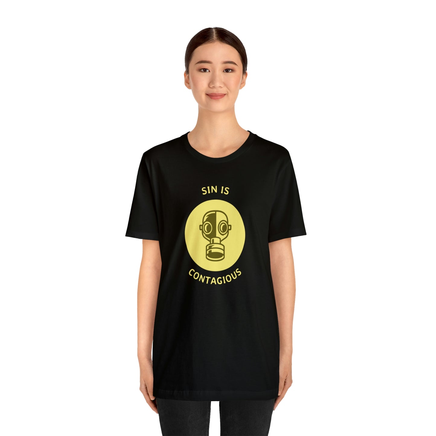 Sin is Contagious Unisex Jersey Short Sleeve Tee