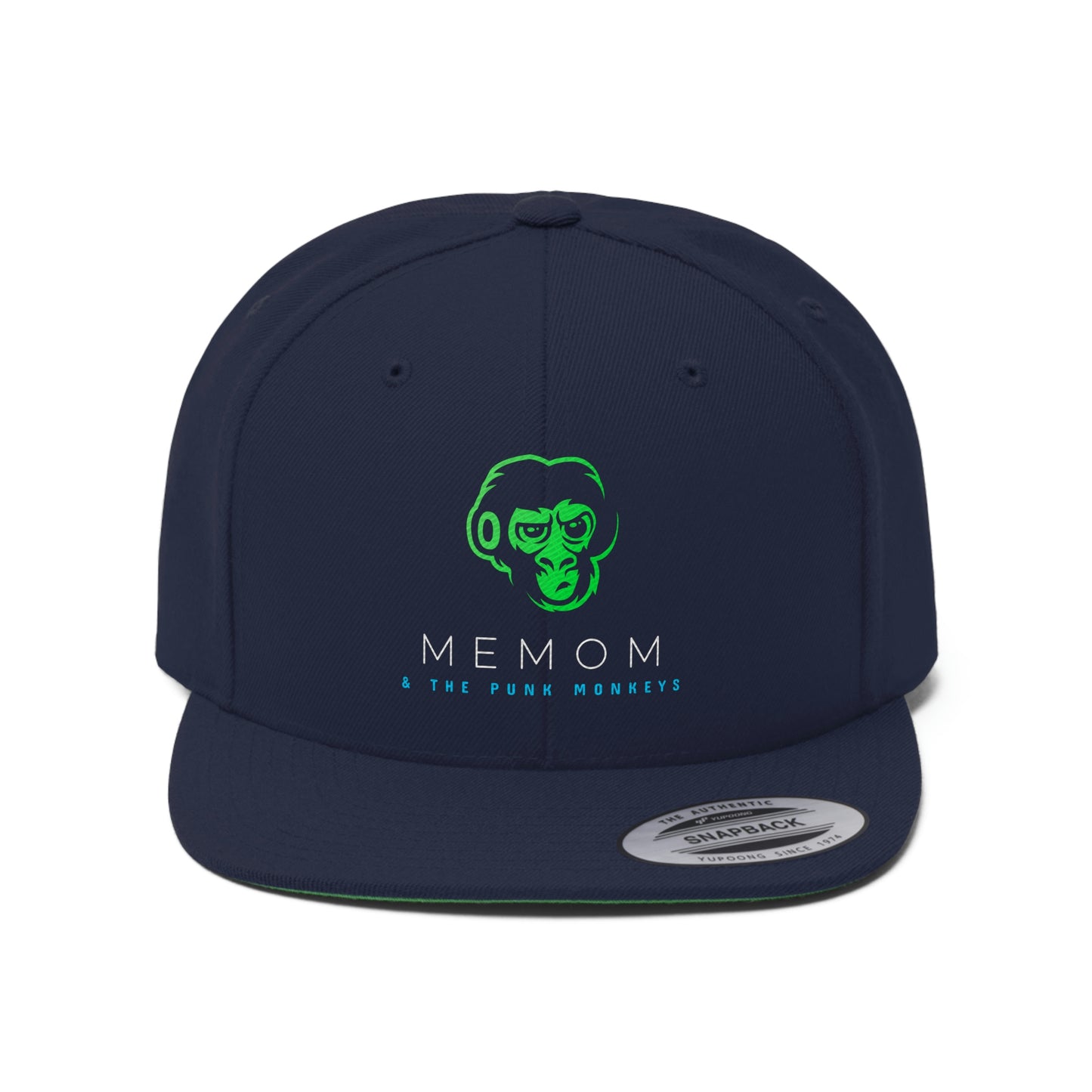 Memom & The Punk Monkeys Unisex Flat Bill Hat