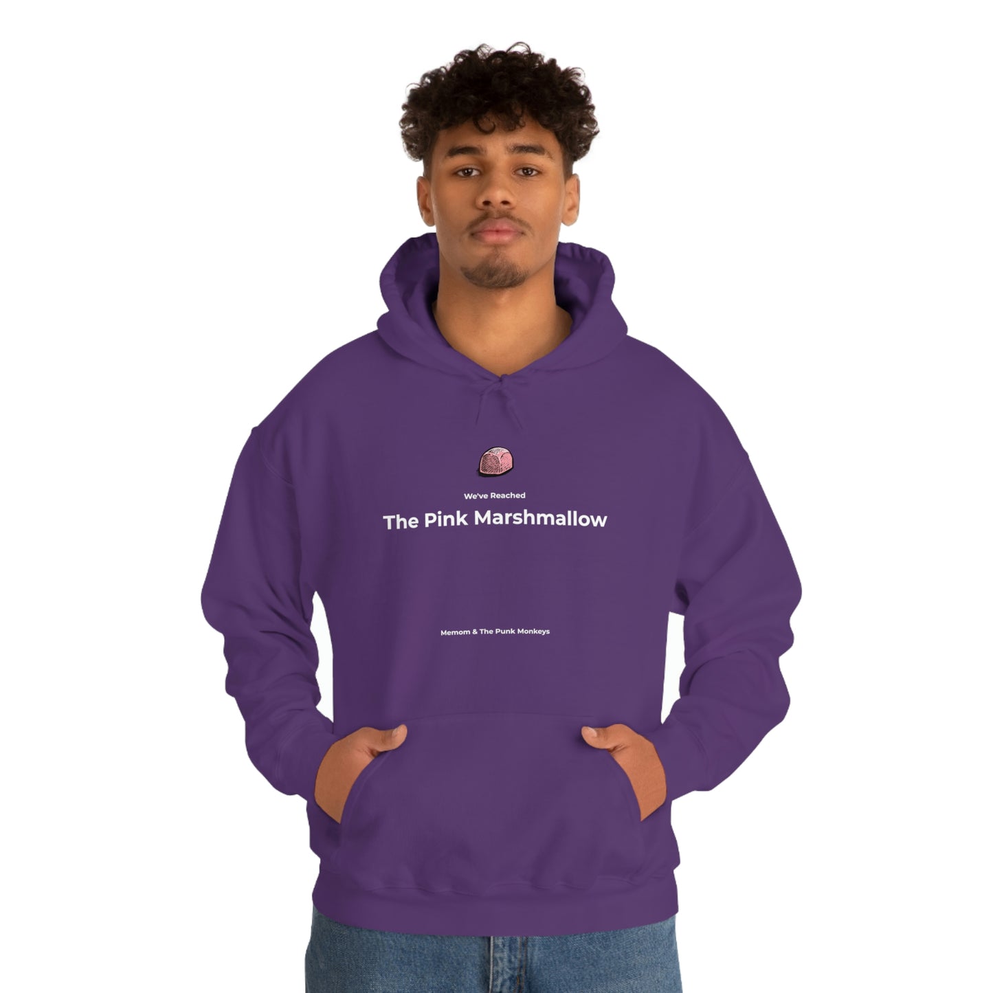 We've Reached the Pink Marshmallow Unisex Heavy Blend™ Hooded Sweatshirt