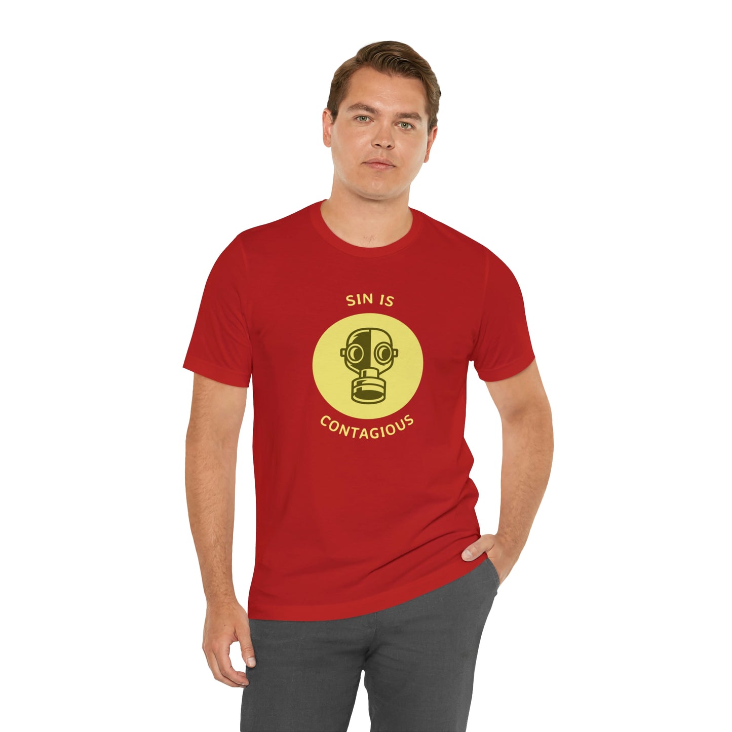 Sin is Contagious Unisex Jersey Short Sleeve Tee