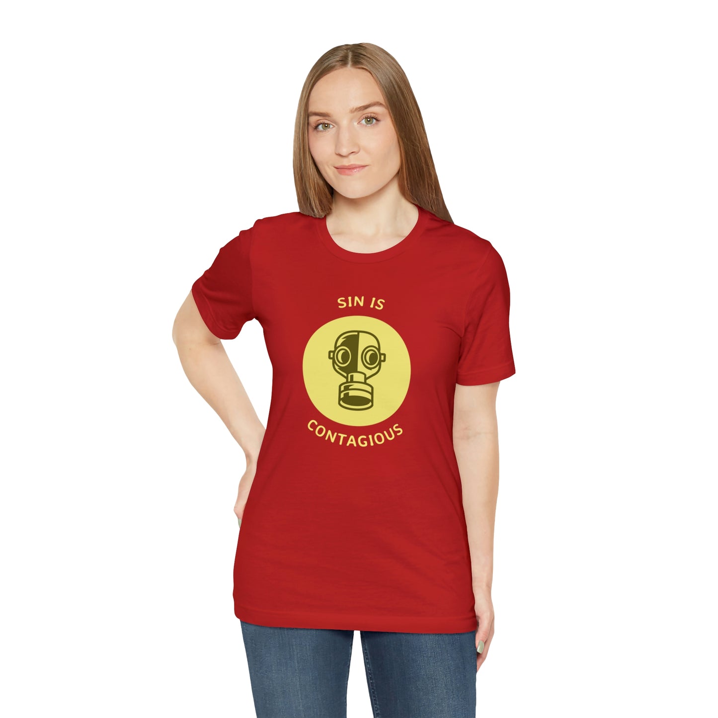 Sin is Contagious Unisex Jersey Short Sleeve Tee