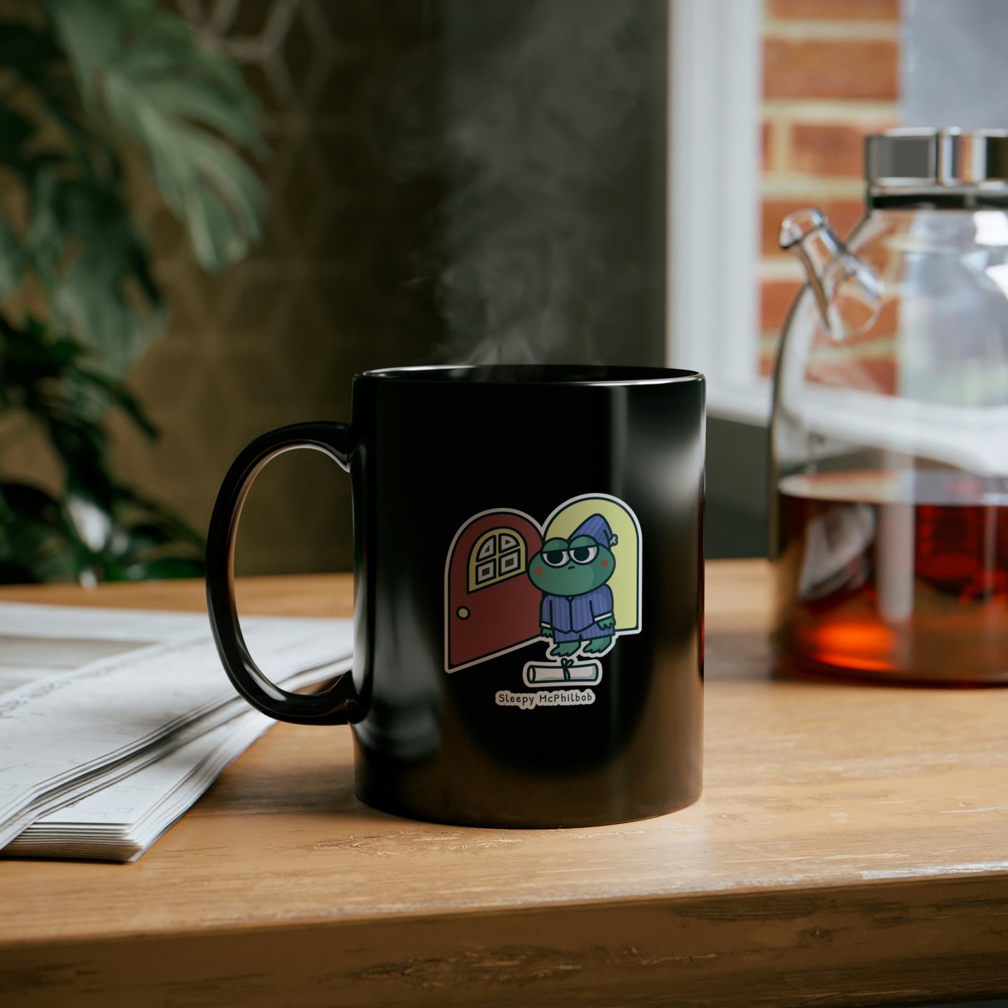 Sleepy McPhilbob 11oz Black Mug