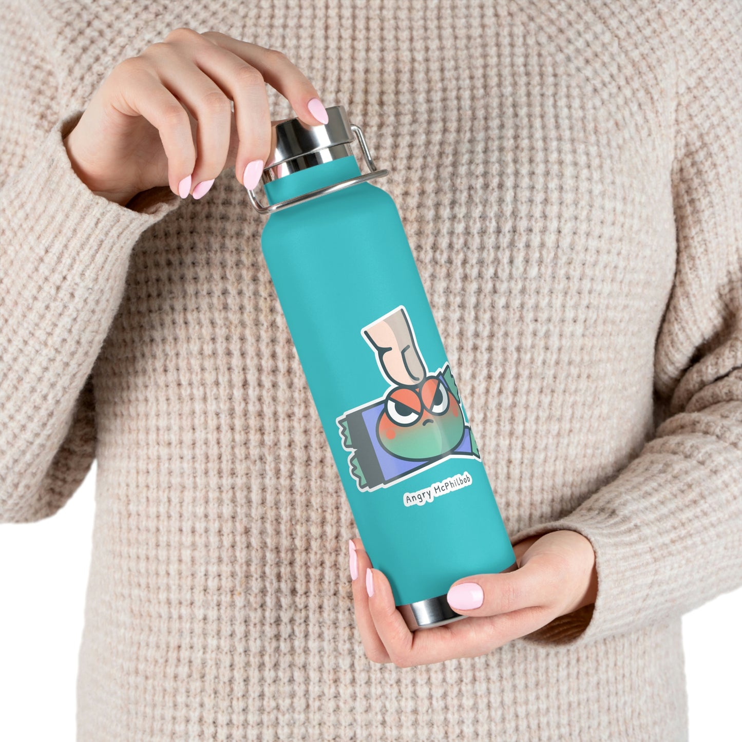 Angry McPhilbob Copper Vacuum Insulated Bottle, 22oz