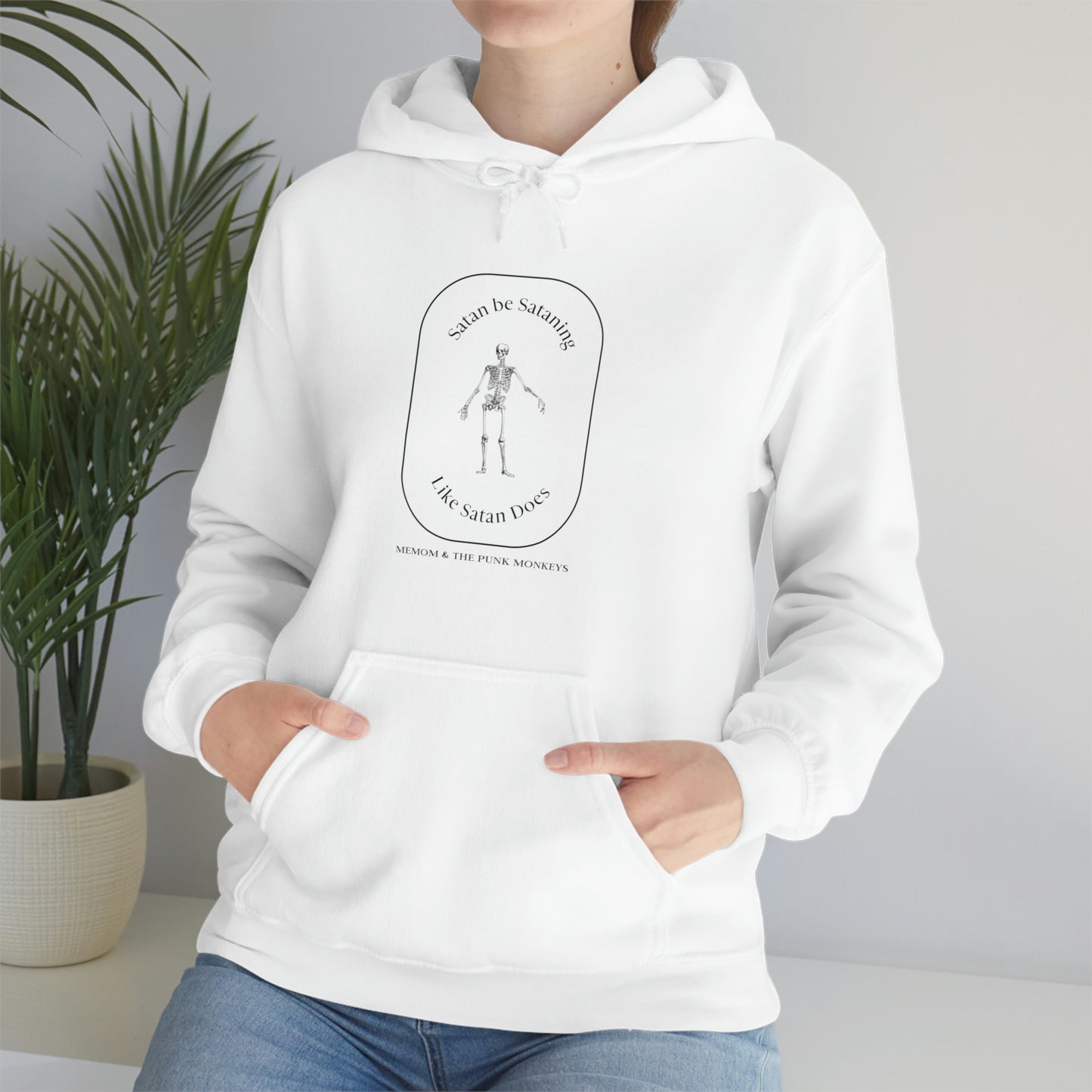 Satan Be Sataning Like Satan Does Unisex Heavy Blend™ Hooded Sweatshirt