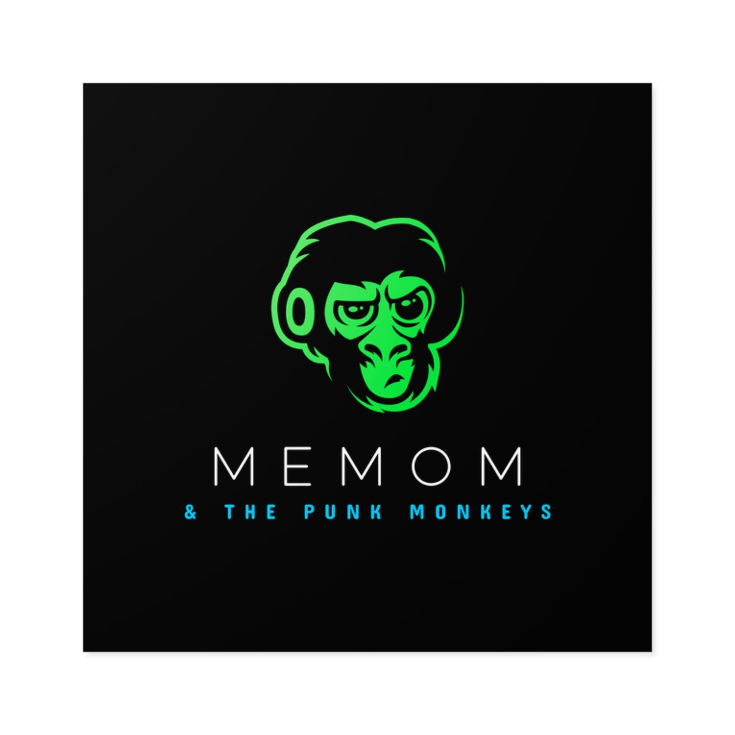 Memom & The Punk Monkeys Square Stickers, Indoor\Outdoor
