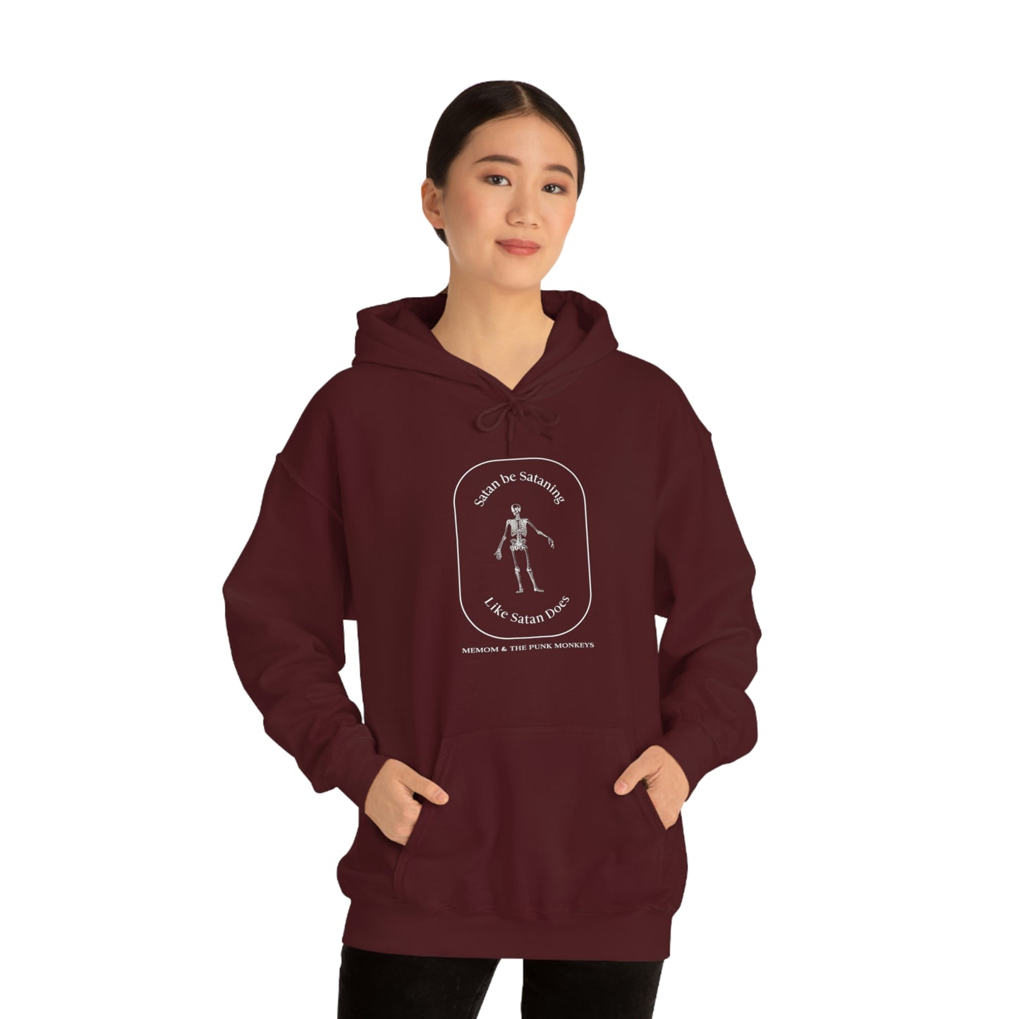 Satan Be Sataning Like Satan Does Unisex Heavy Blend™ Hooded Sweatshirt