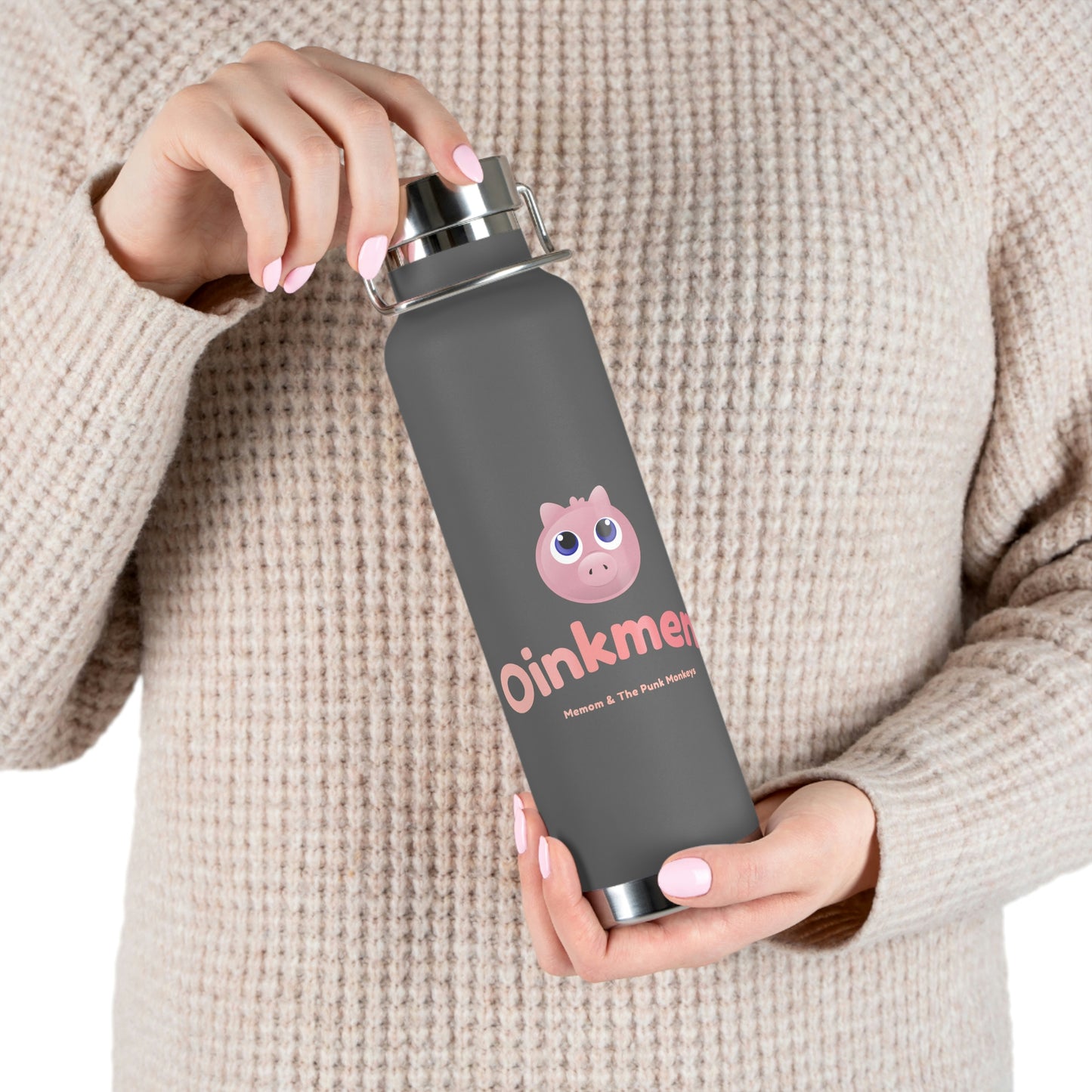 Oinkment Copper Vacuum Insulated Bottle, 22oz