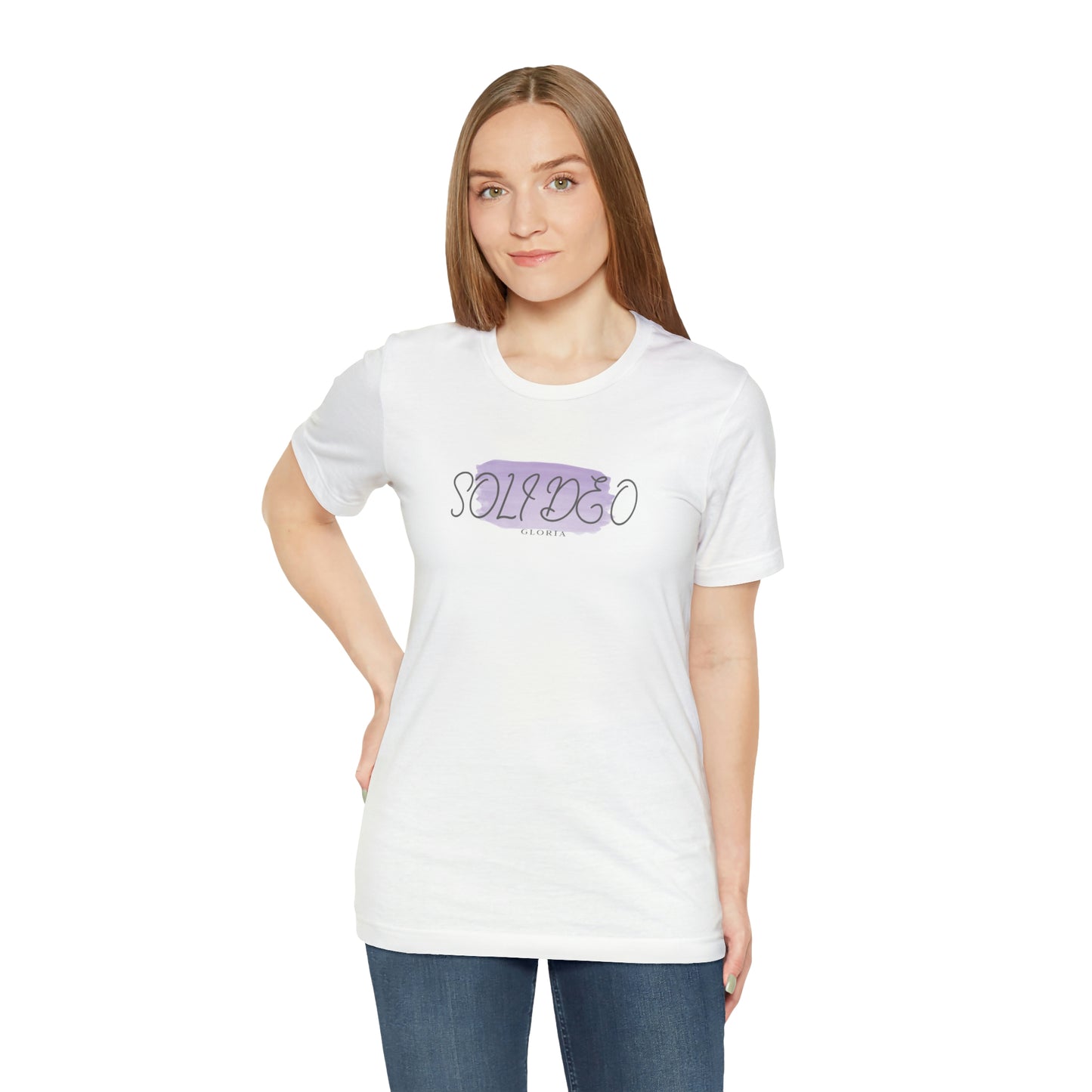 Soli Deo Gloria Purple Paintbrush Unisex Jersey Short Sleeve Tee