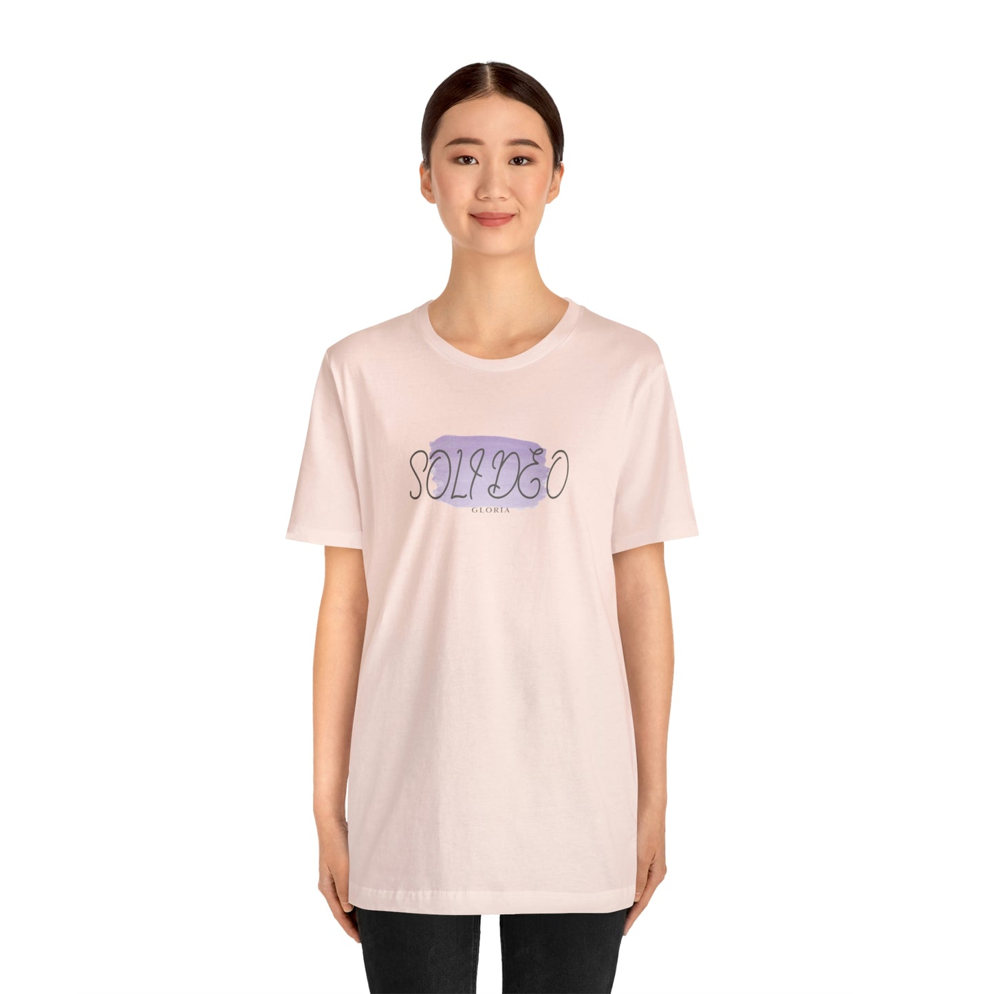 Soli Deo Gloria Purple Paintbrush Unisex Jersey Short Sleeve Tee