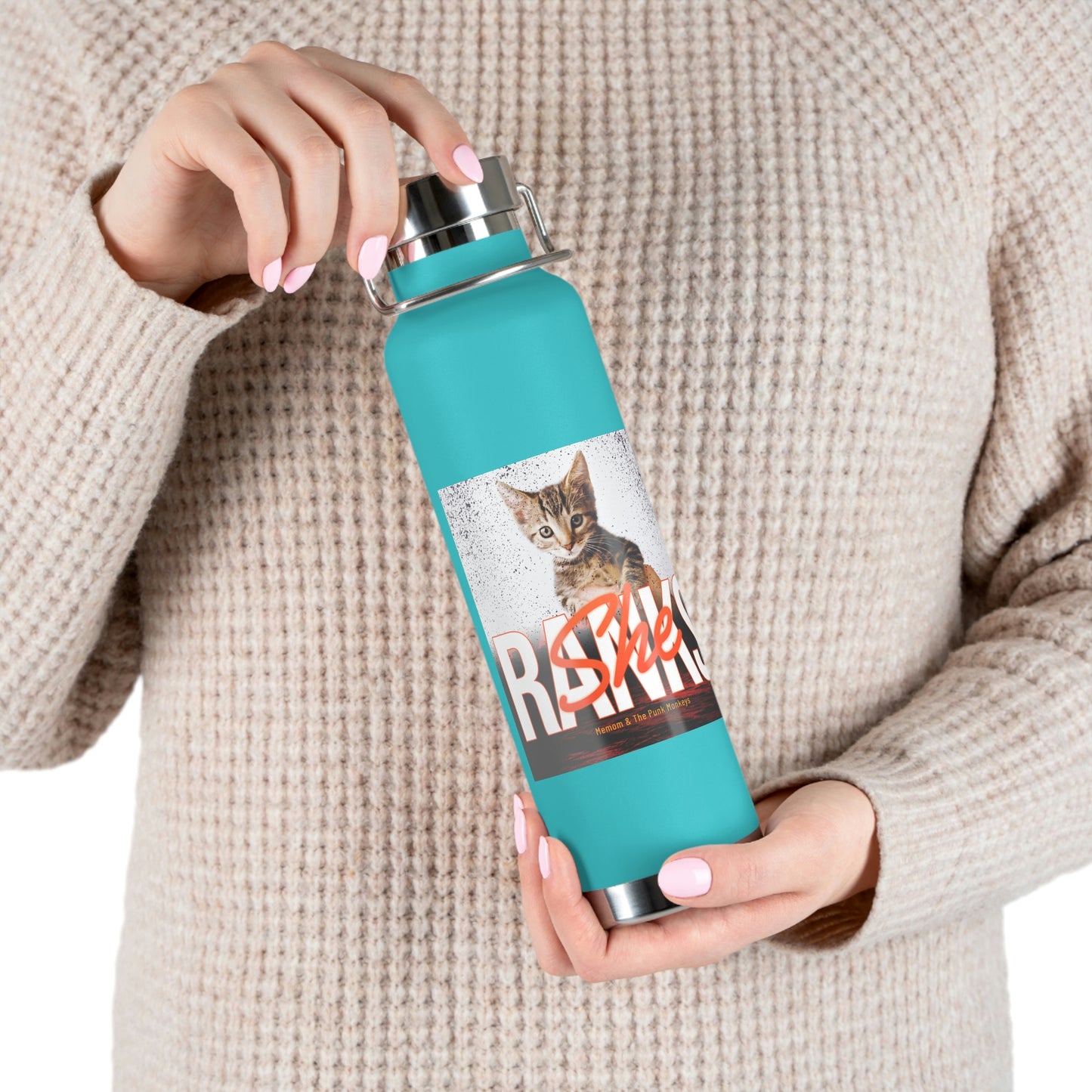 She Ranks Copper Vacuum Insulated Bottle, 22oz