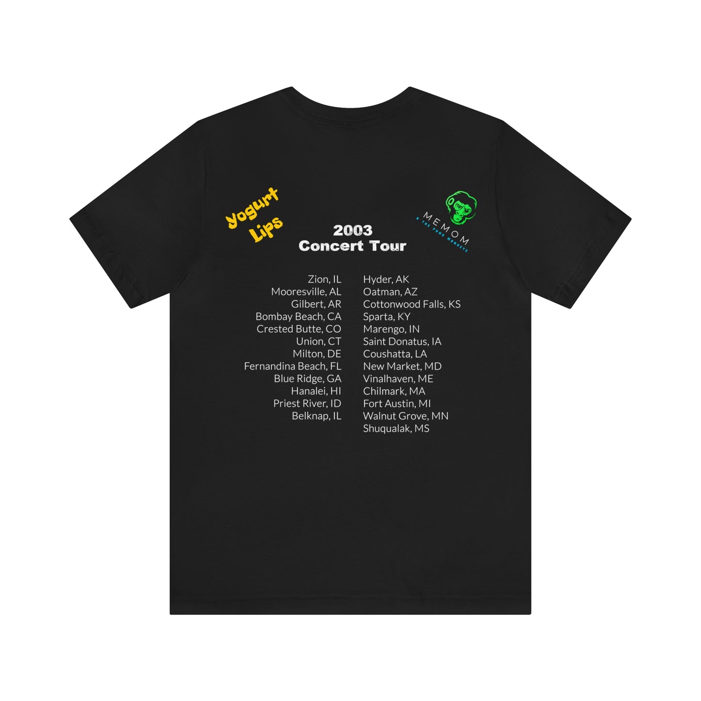 Yogurt Lips 2003 Concert Tour  Unisex Jersey Short Sleeve Tee