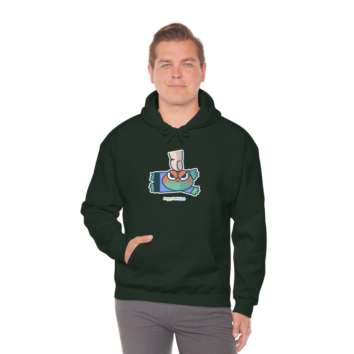 Angry McPhilbob Unisex Heavy Blend™ Hooded Sweatshirt