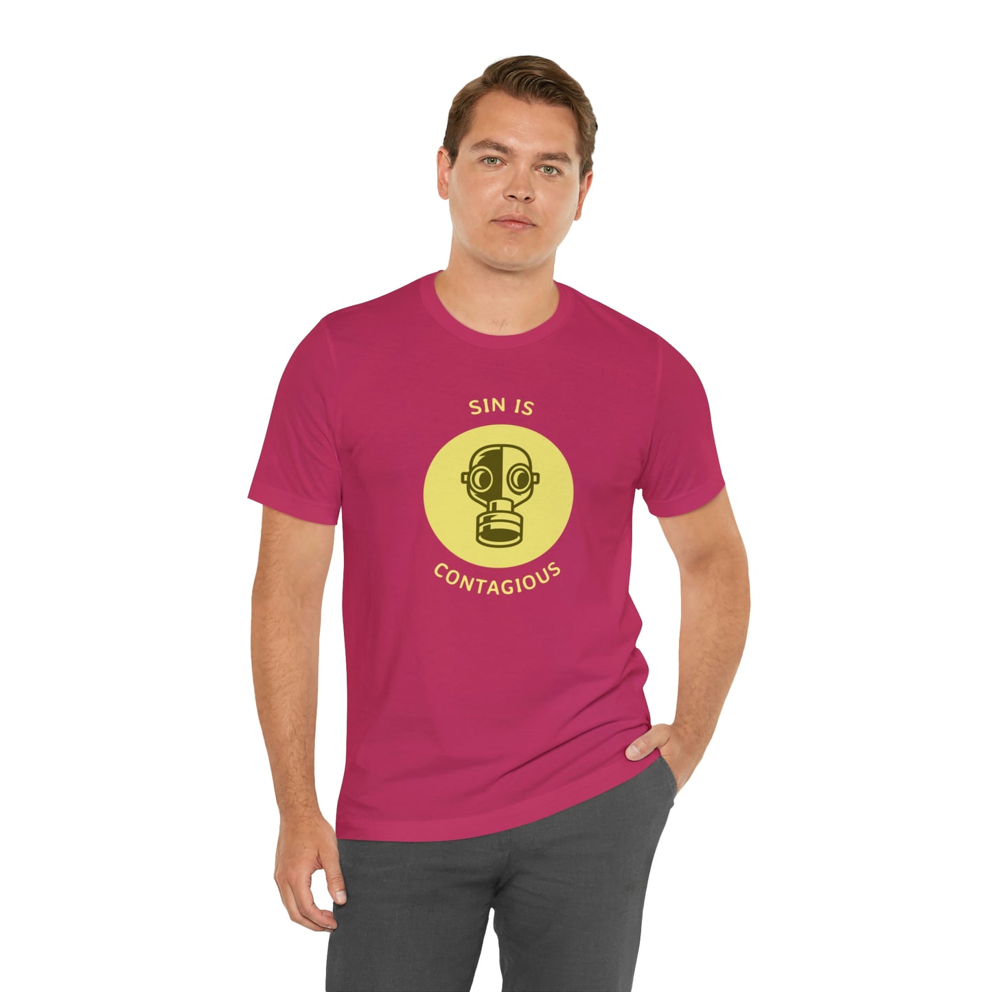 Sin is Contagious Unisex Jersey Short Sleeve Tee