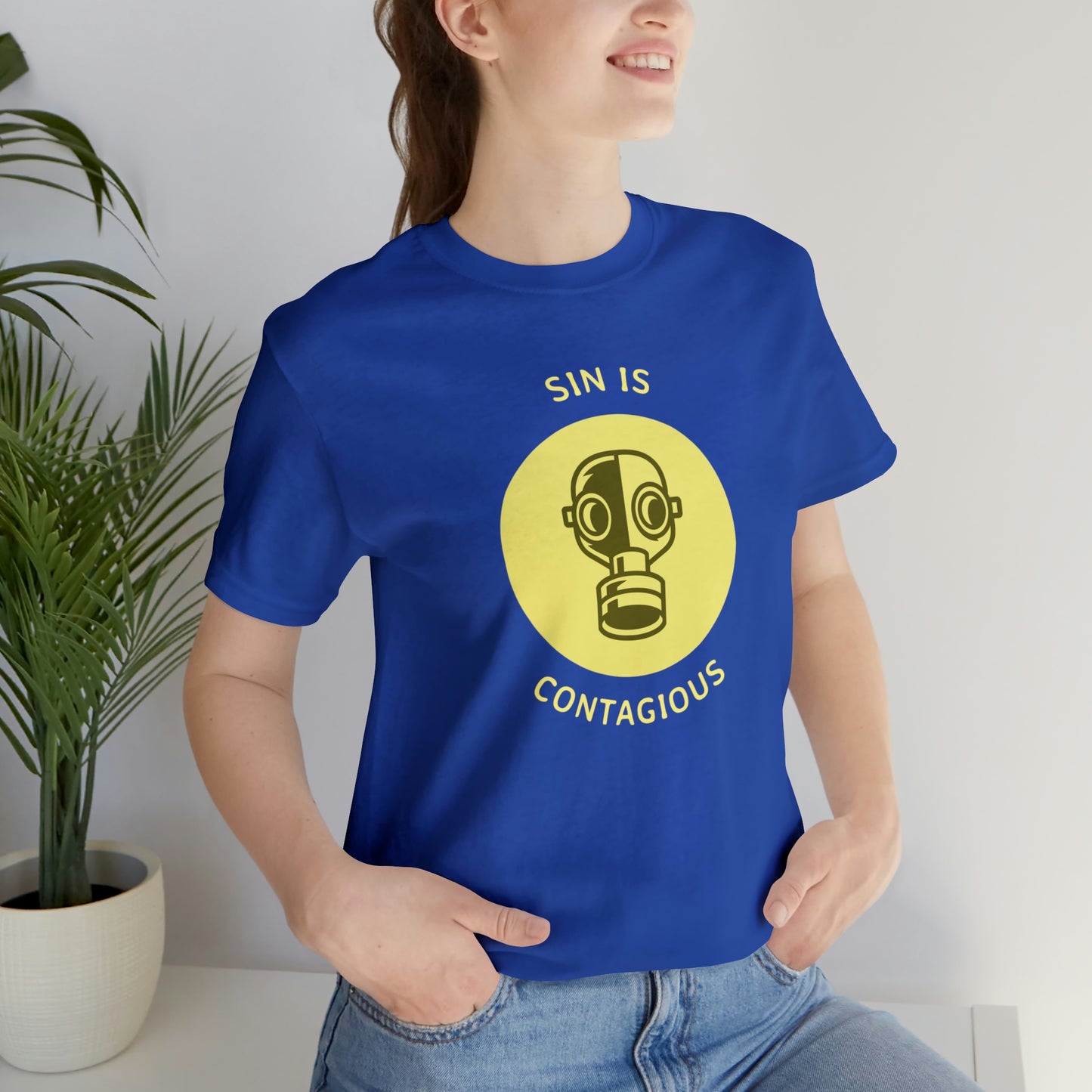 Sin is Contagious Unisex Jersey Short Sleeve Tee