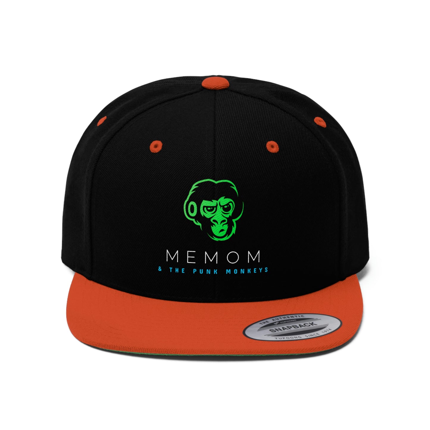 Memom & The Punk Monkeys Unisex Flat Bill Hat