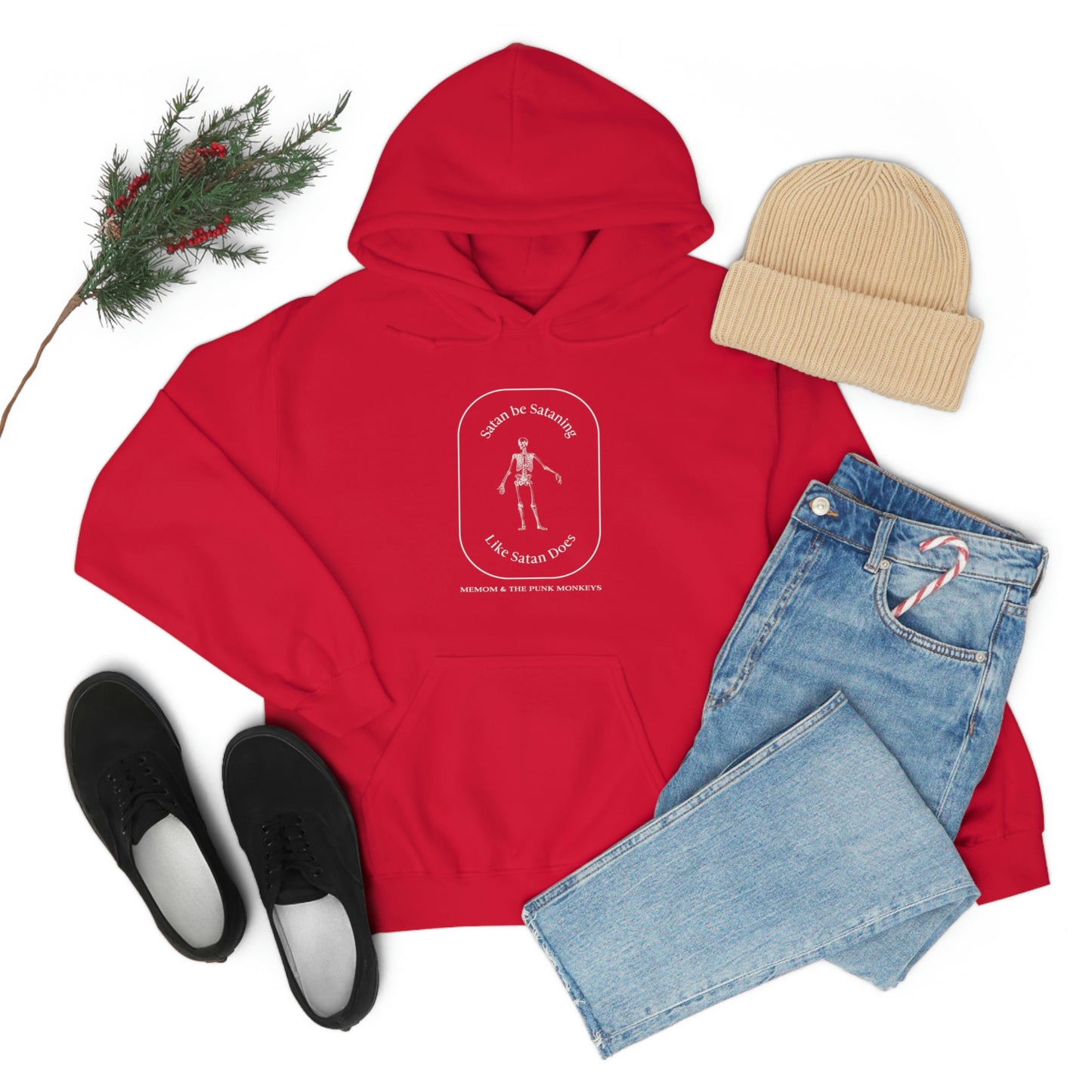 Satan Be Sataning Like Satan Does Unisex Heavy Blend™ Hooded Sweatshirt
