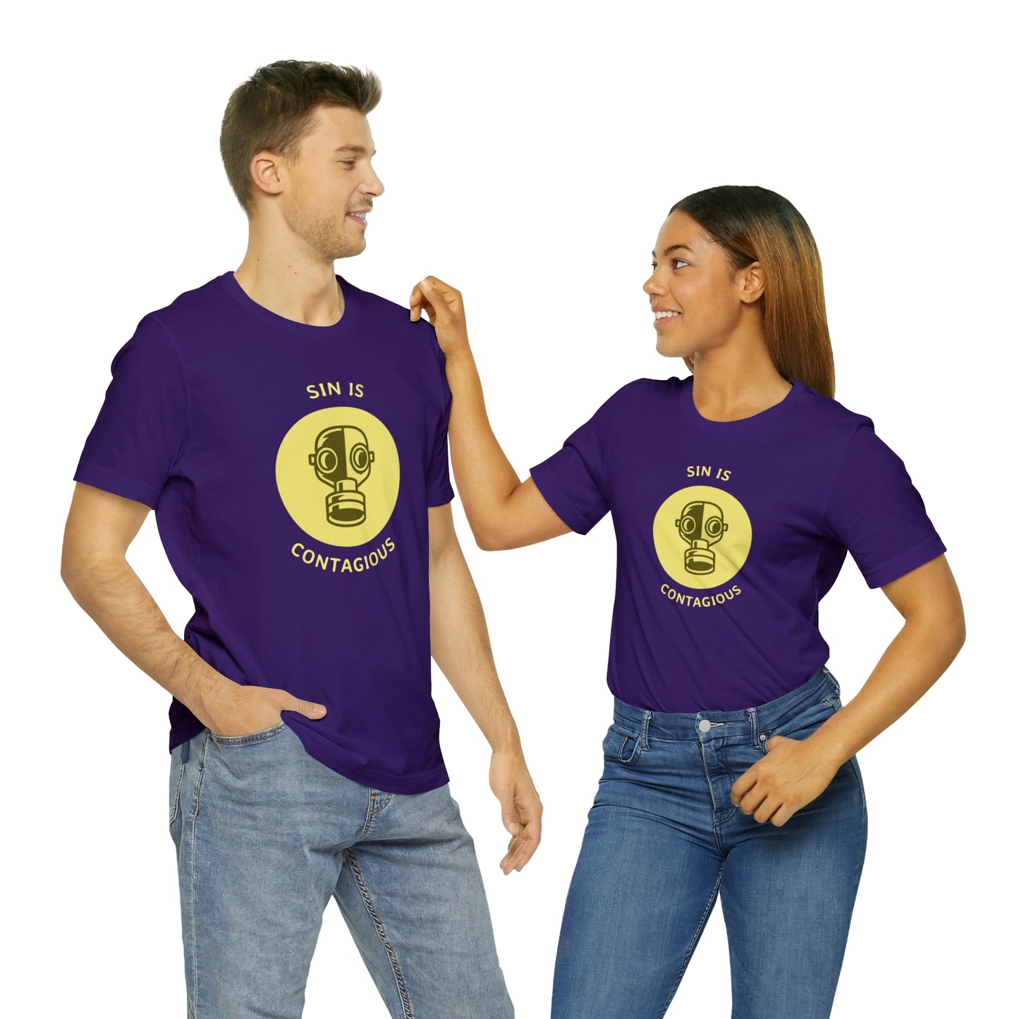 Sin is Contagious Unisex Jersey Short Sleeve Tee