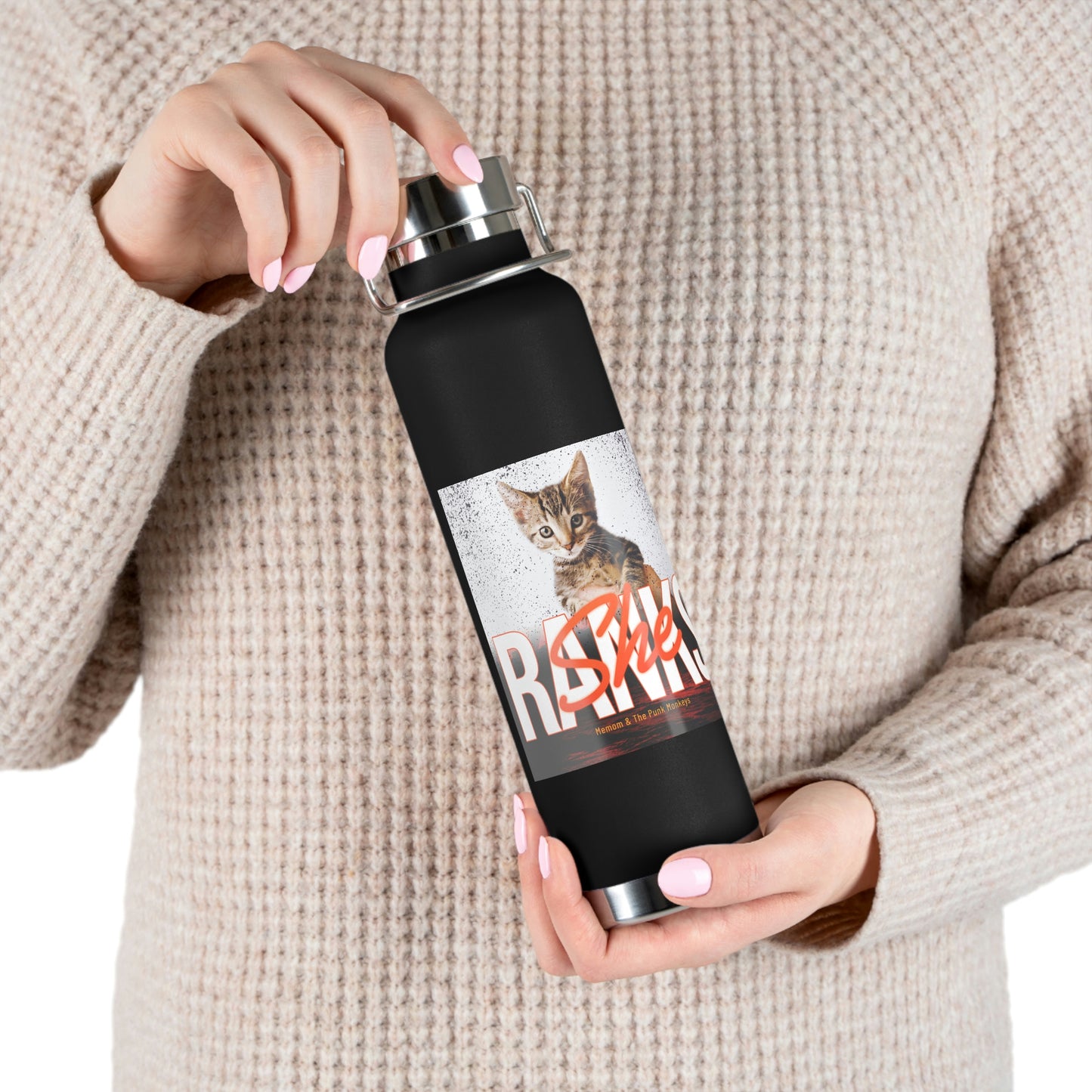 She Ranks Copper Vacuum Insulated Bottle, 22oz