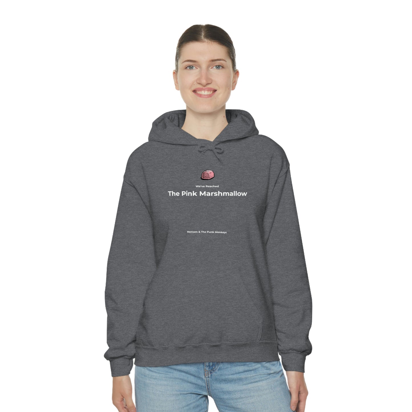 We've Reached the Pink Marshmallow Unisex Heavy Blend™ Hooded Sweatshirt