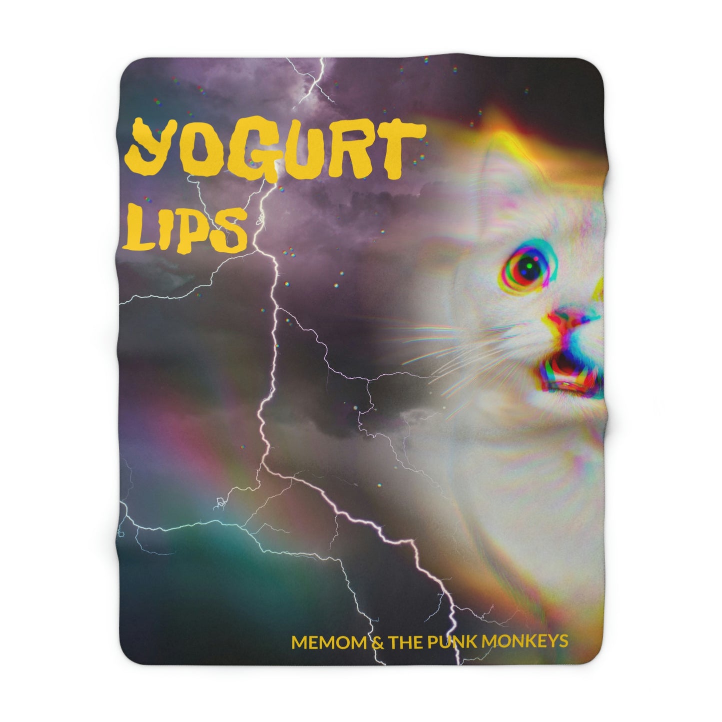 Yogurt Lips Sherpa Fleece Blanket