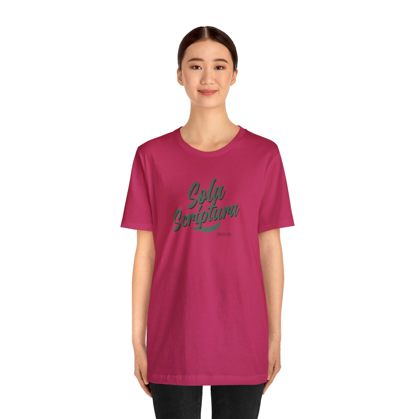 Sola Scriptura Unisex Jersey Short Sleeve Tee