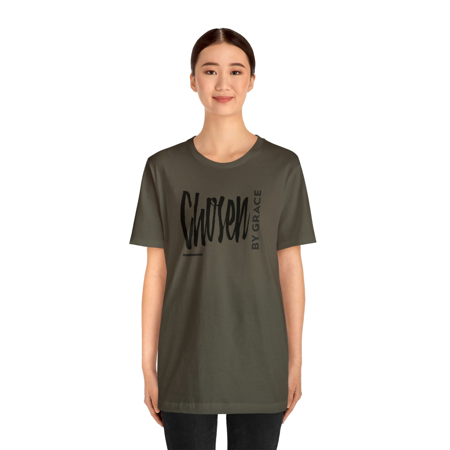 Chosen By Grace Sideways Unisex Jersey Short Sleeve Tee