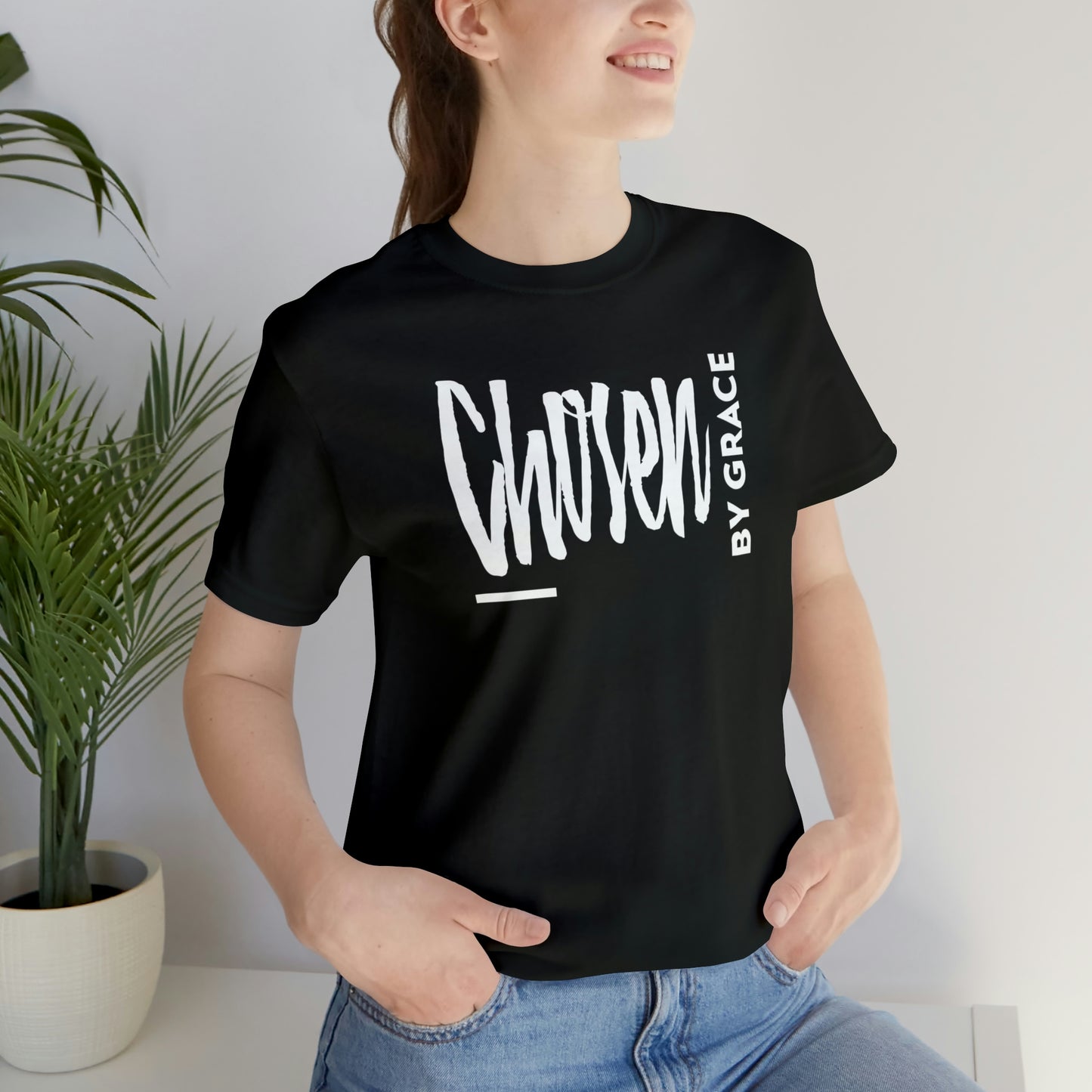 Chosen By Grace Sideways Unisex Jersey Short Sleeve Tee