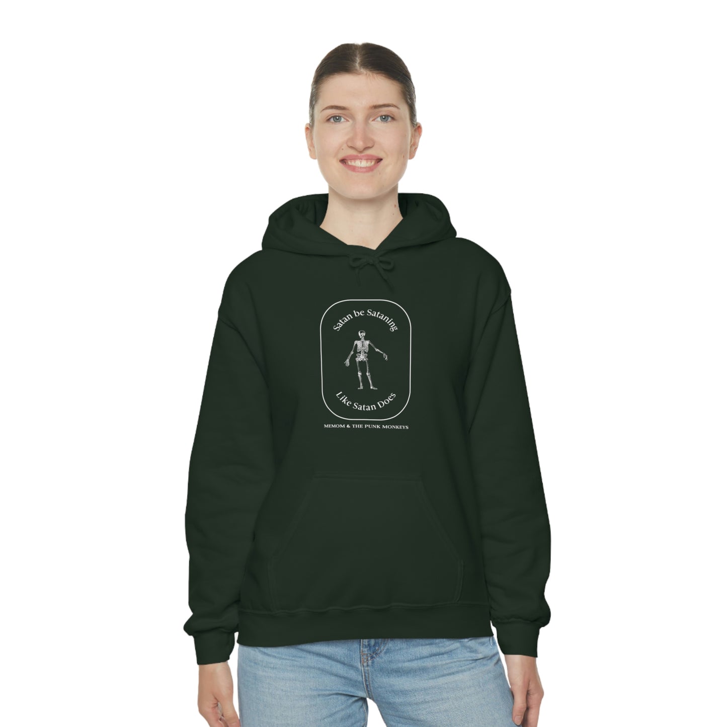 Satan Be Sataning Like Satan Does Unisex Heavy Blend™ Hooded Sweatshirt