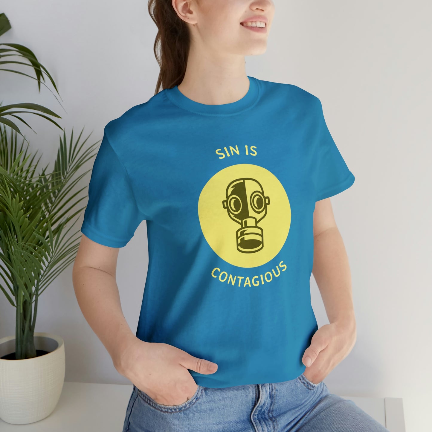 Sin is Contagious Unisex Jersey Short Sleeve Tee