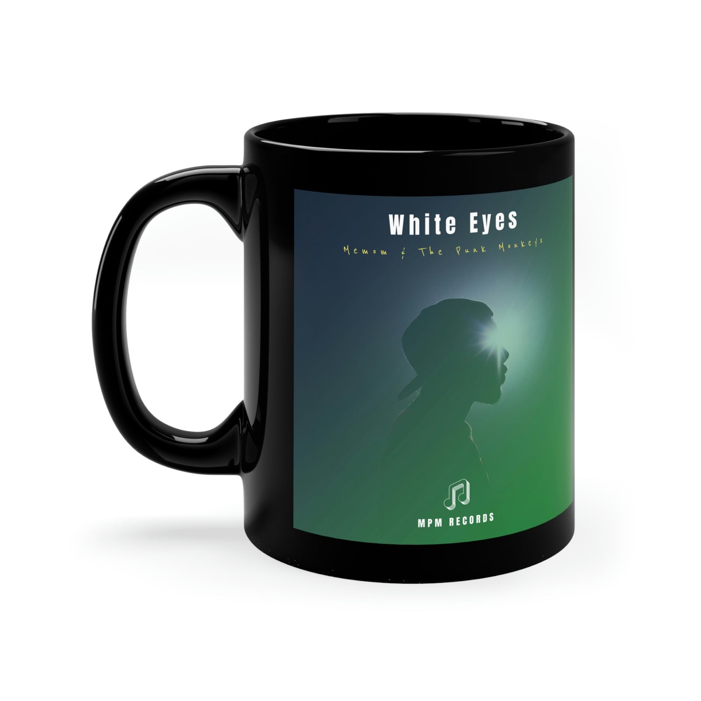 White Eyes 11oz Black Mug