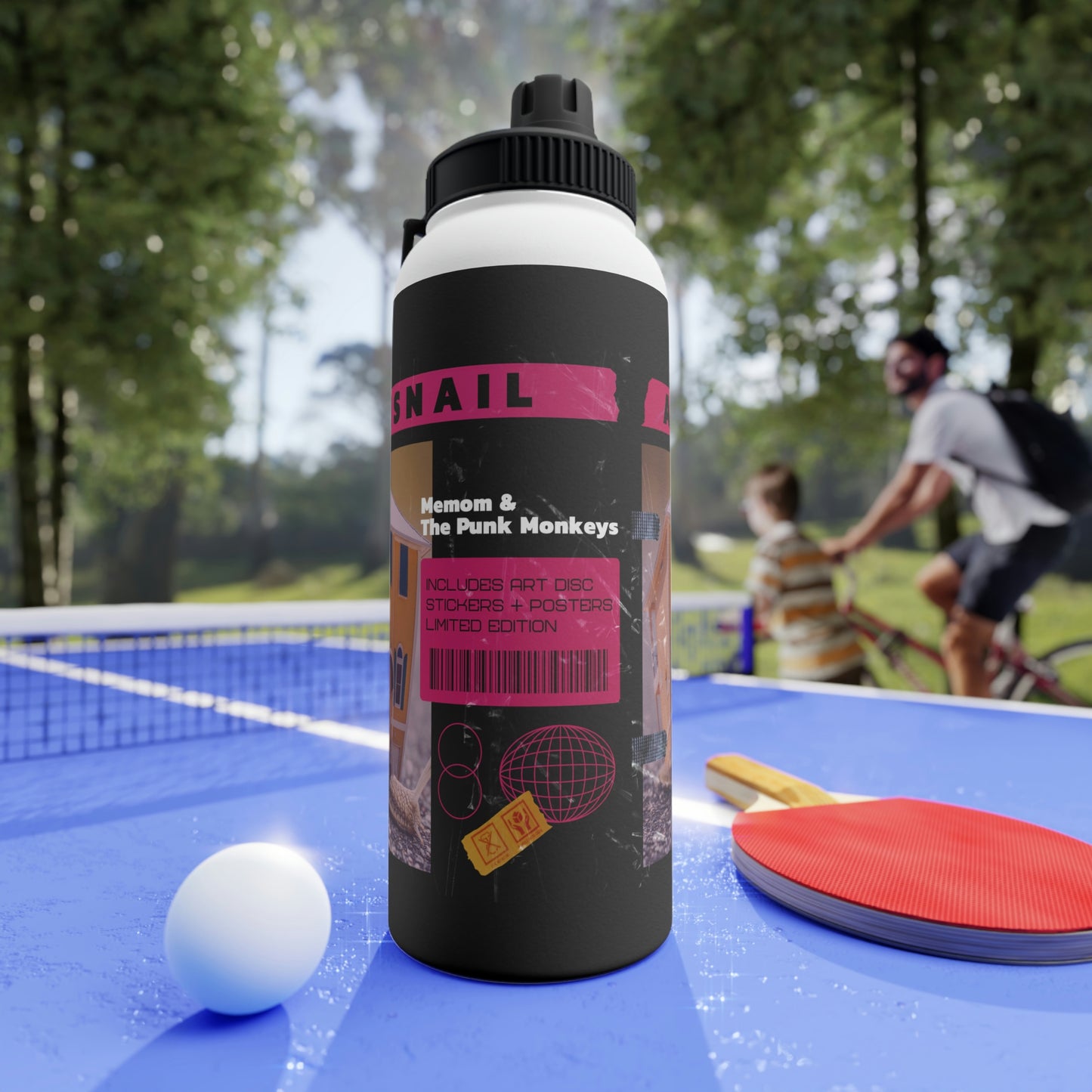 Abisnail Stainless Steel Water Bottle, Sports Lid