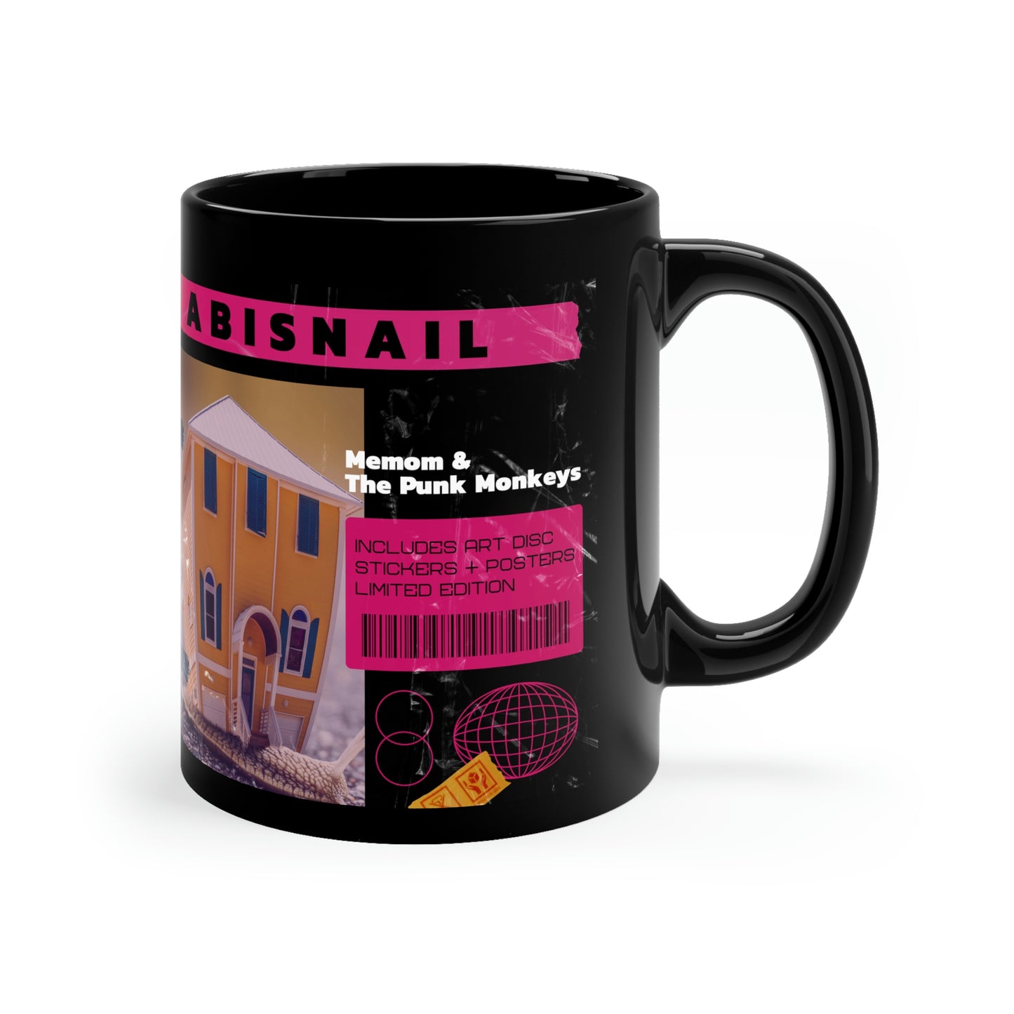 Abisnail 11oz Black Mug