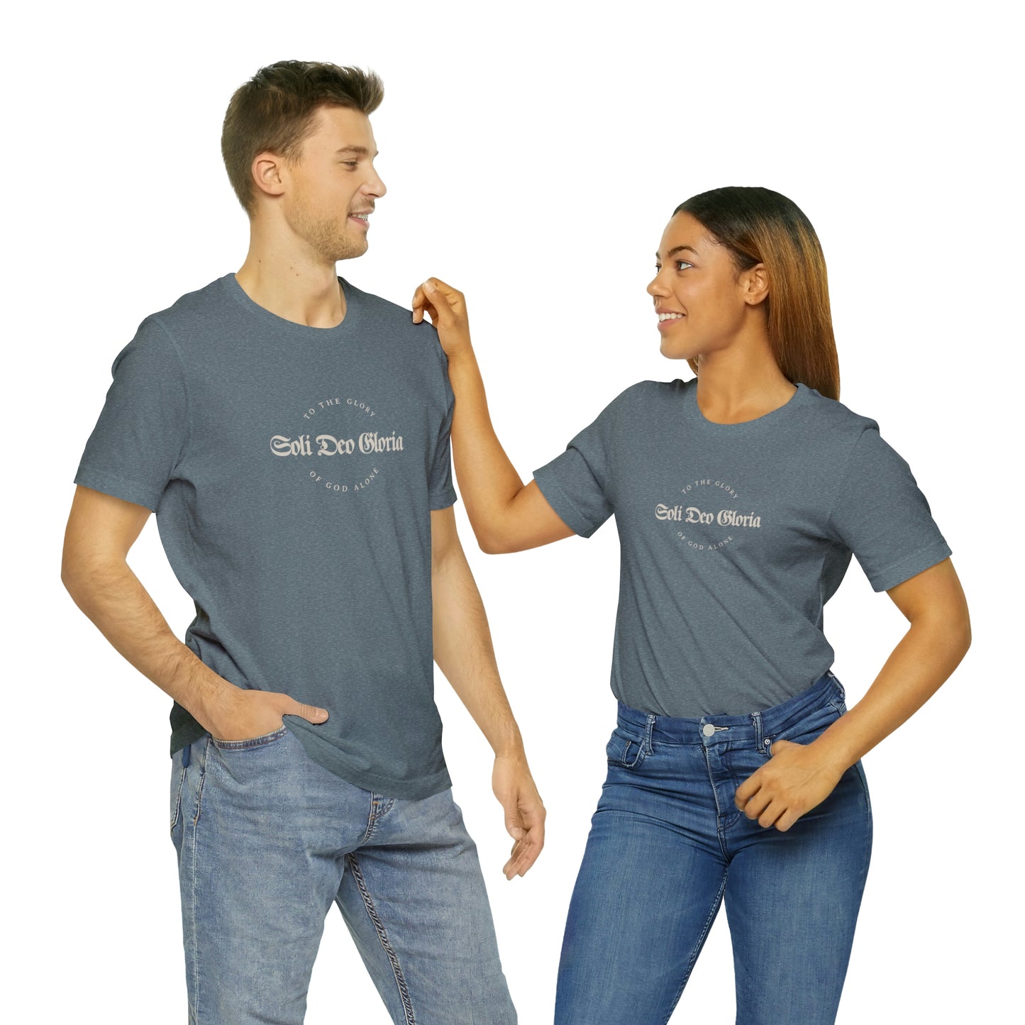 Soli Deo Gloria Gothic Circle Unisex Jersey Short Sleeve Tee