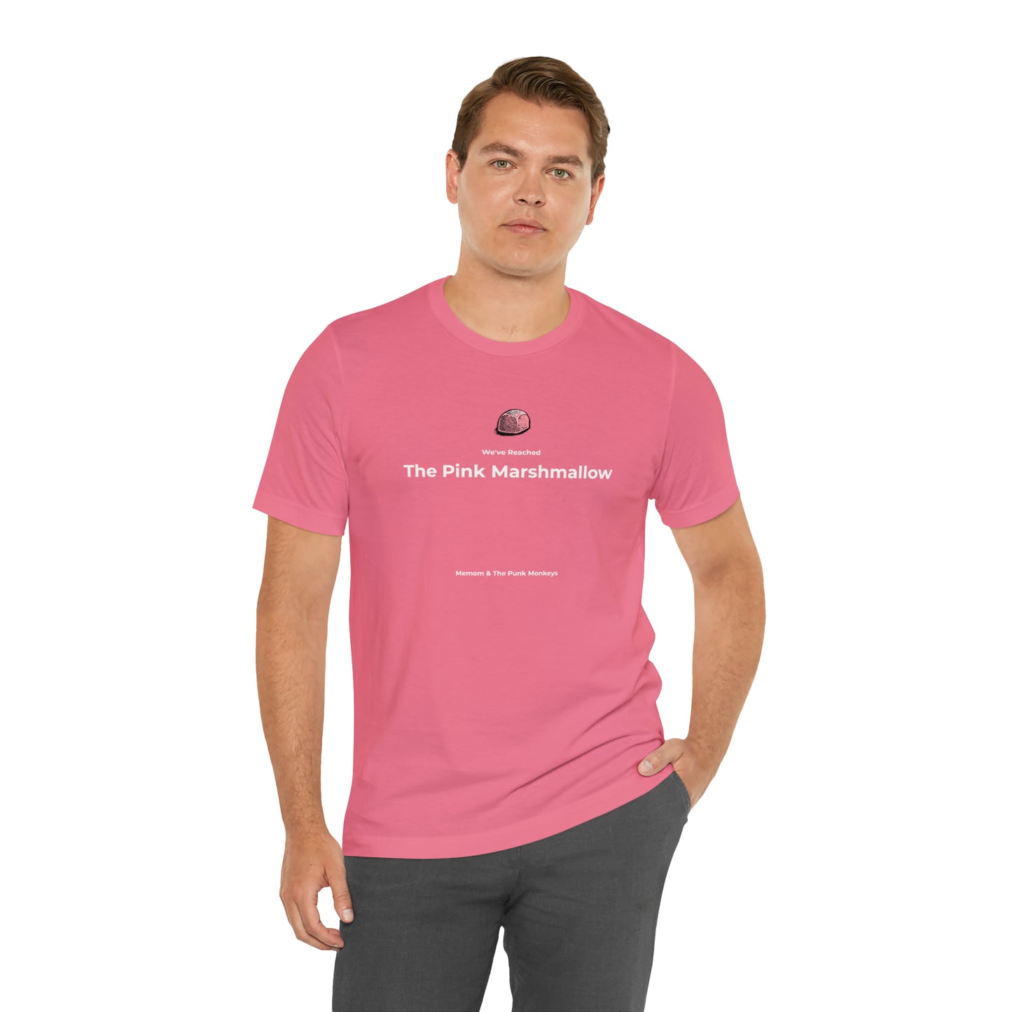 We've Reached the Pink Marshmallow Unisex Jersey Short Sleeve Tee