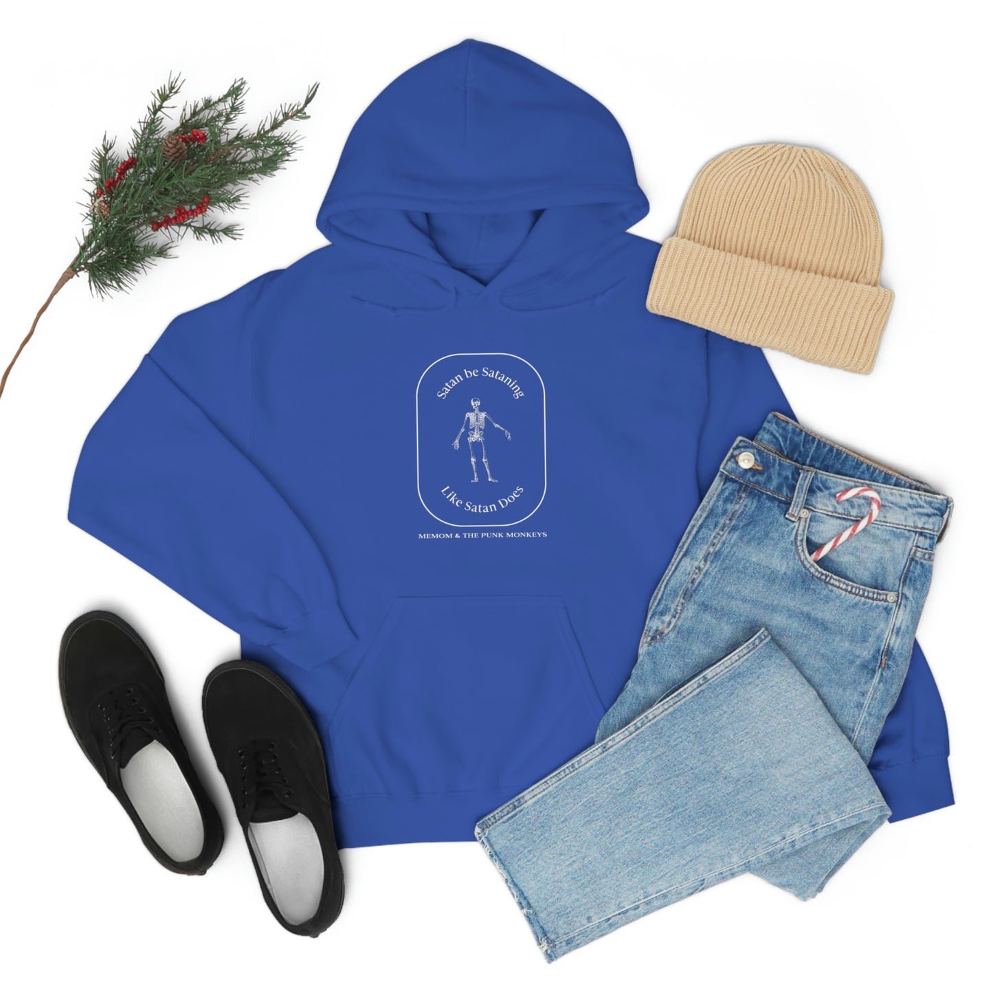 Satan Be Sataning Like Satan Does Unisex Heavy Blend™ Hooded Sweatshirt
